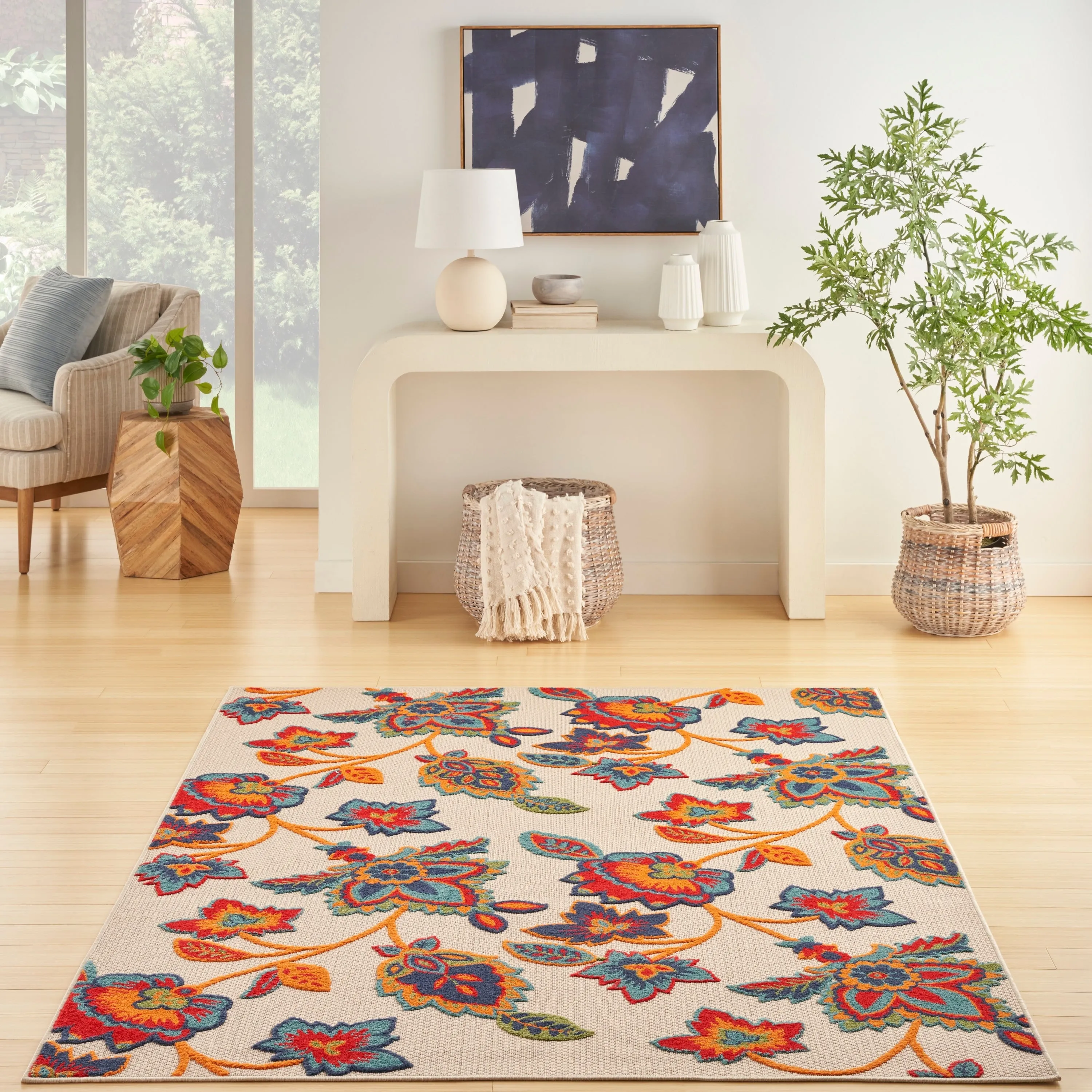 Nourison Aloha Indoor/Outdoor Floral Area Rug