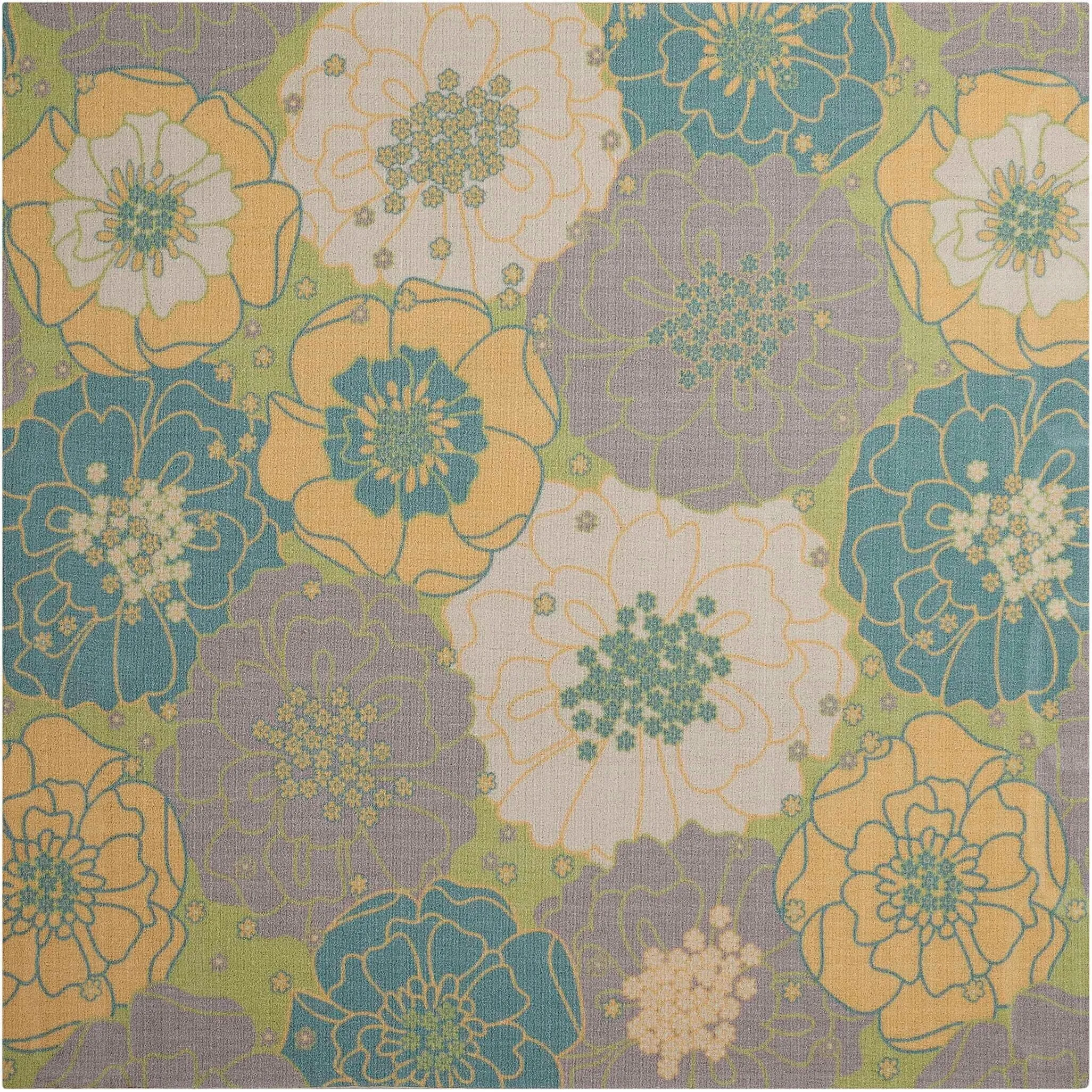 Nourison & Garden Floral Indoor / Outdoor Area Rug