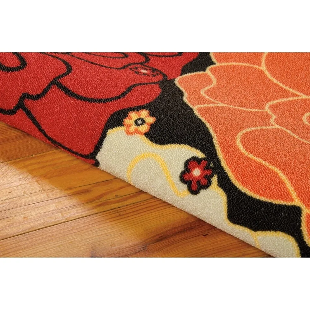 Nourison & Garden Floral Indoor / Outdoor Area Rug