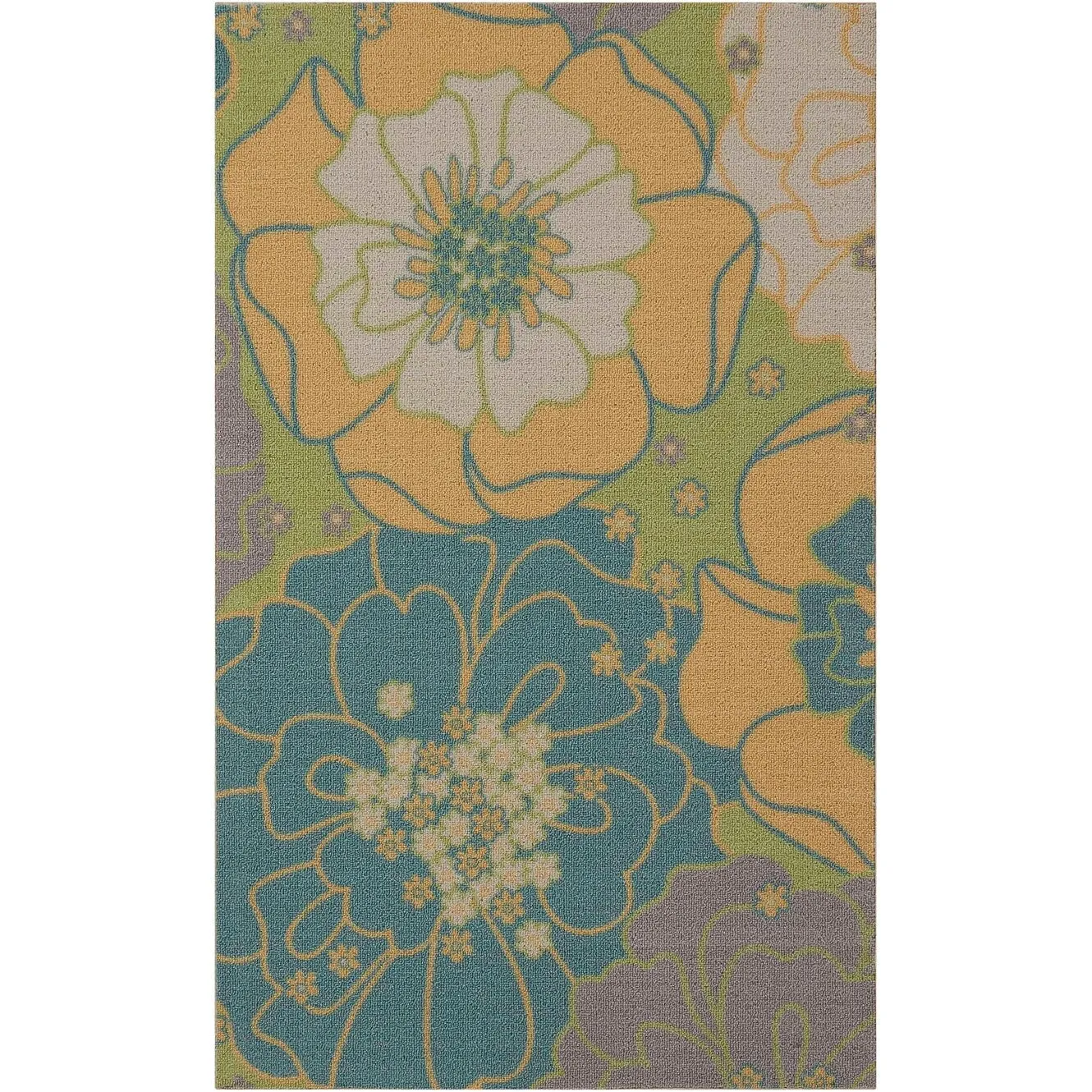 Nourison & Garden Floral Indoor / Outdoor Area Rug