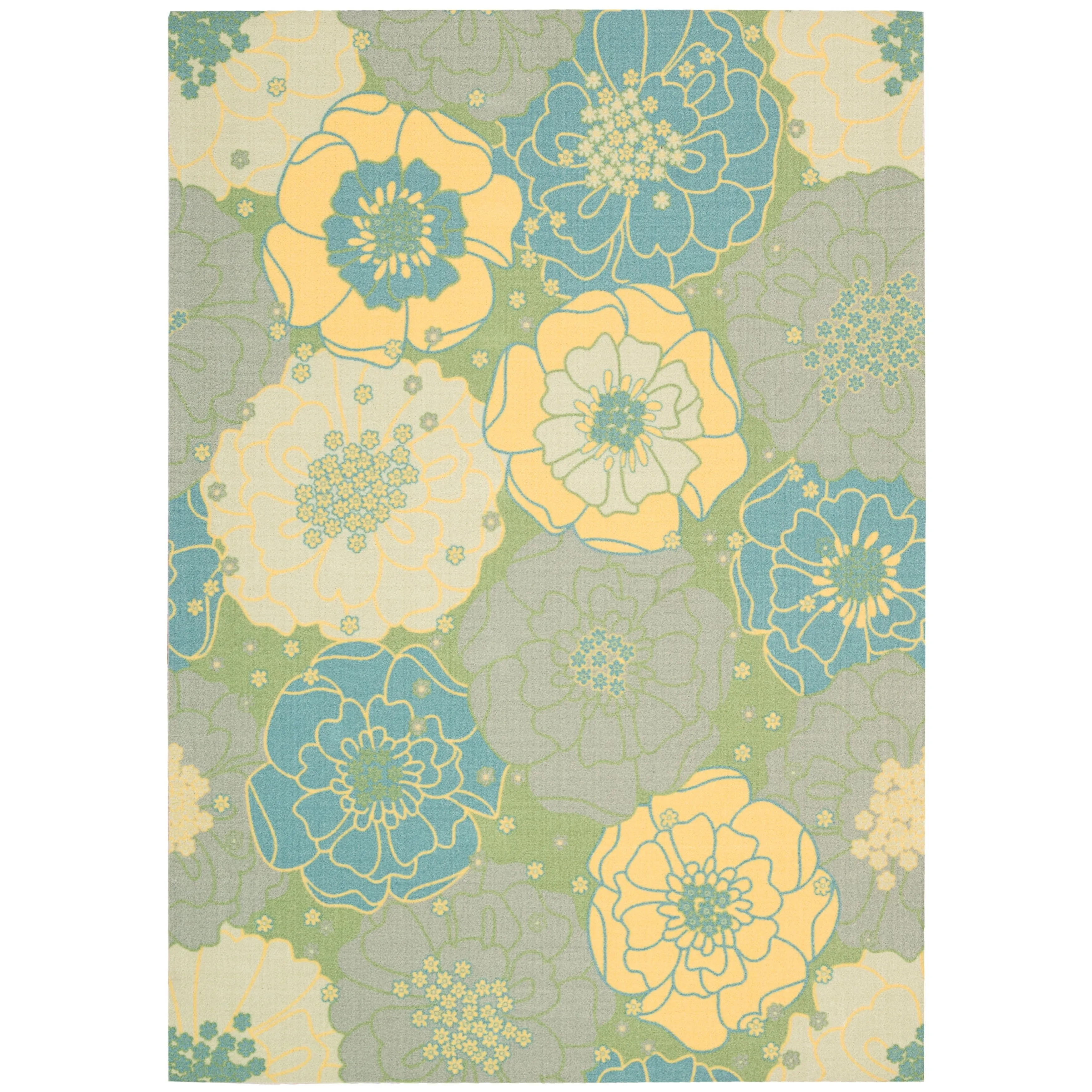 Nourison & Garden Floral Indoor / Outdoor Area Rug