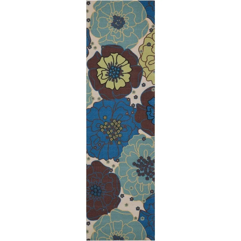 Nourison & Garden Floral Indoor / Outdoor Area Rug
