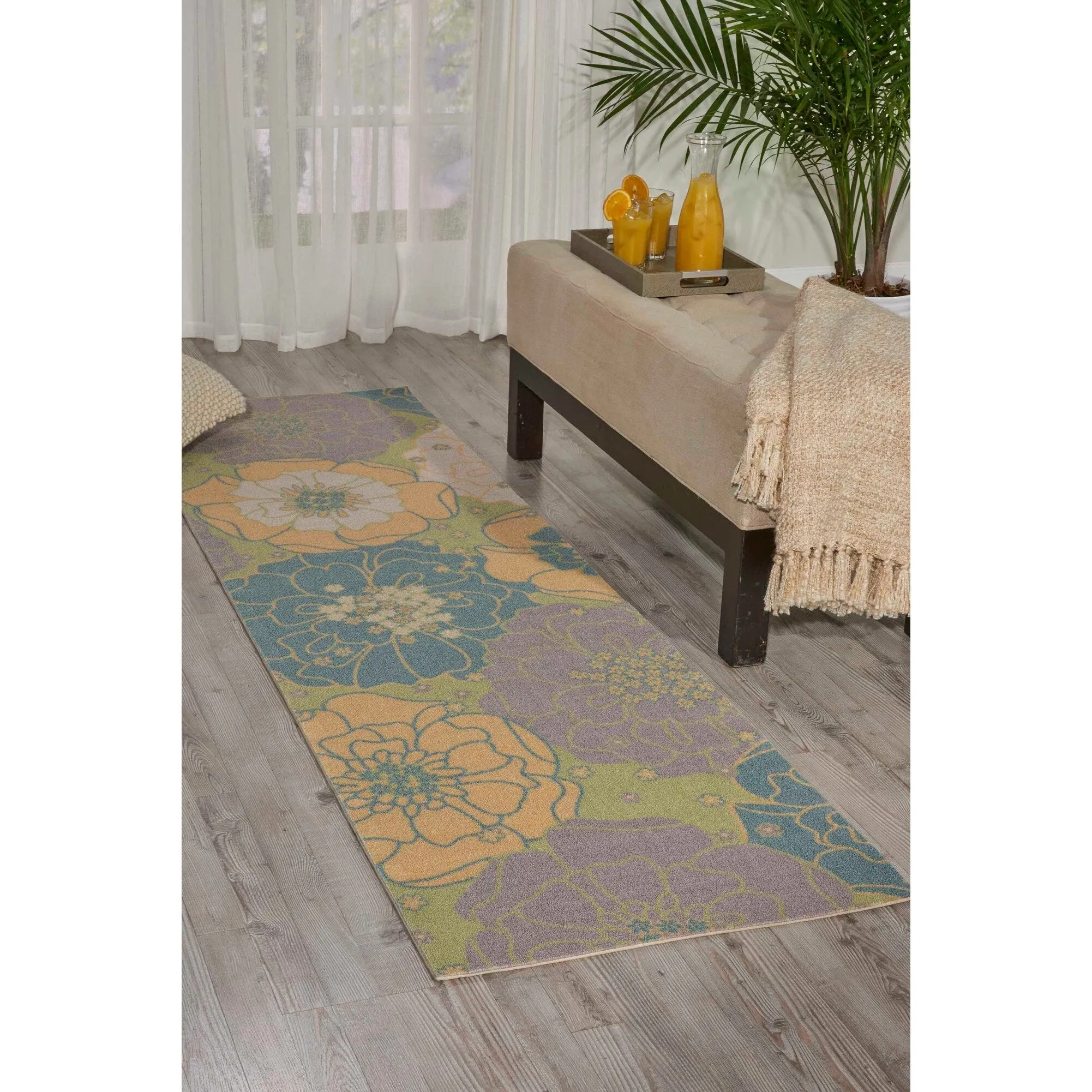 Nourison & Garden Floral Indoor / Outdoor Area Rug
