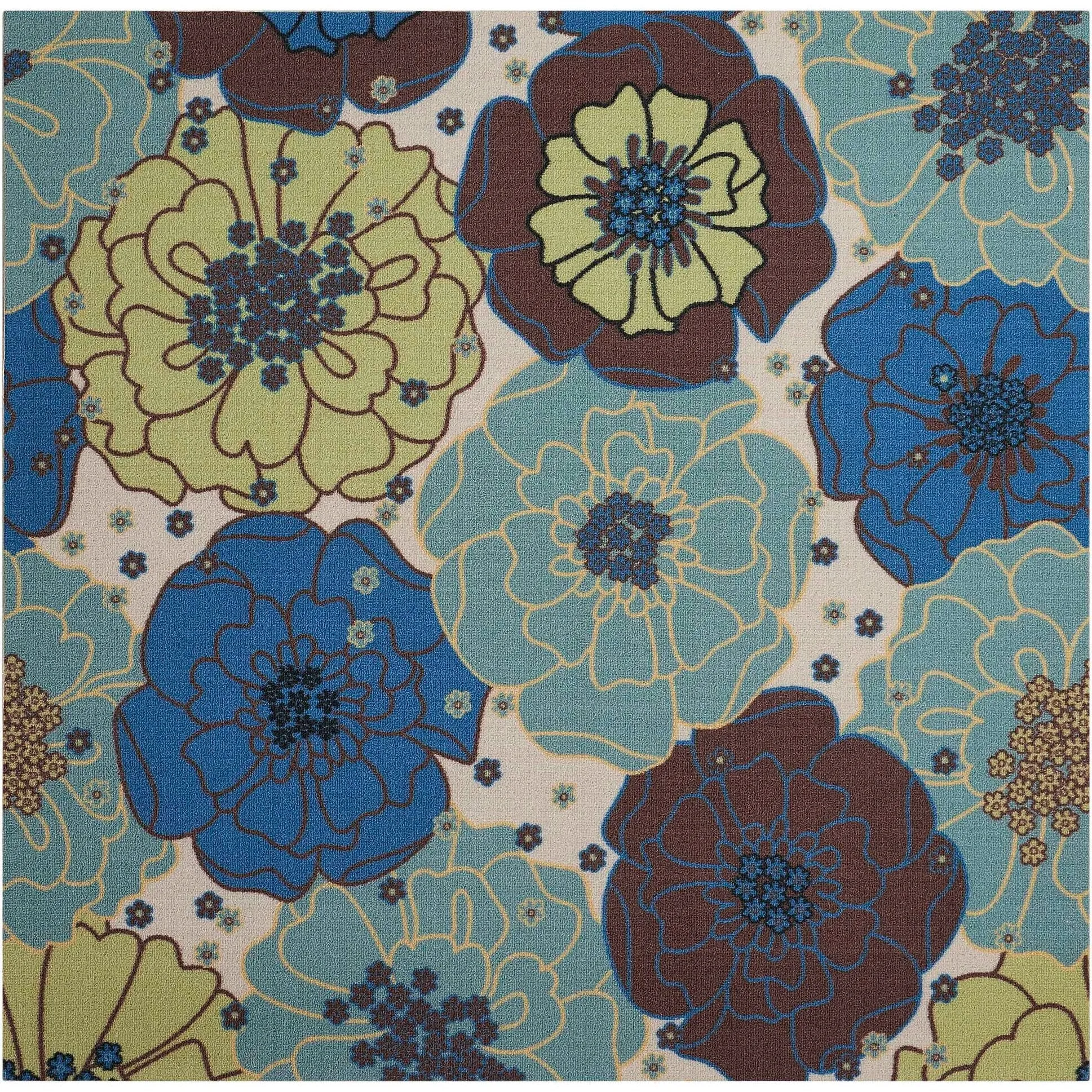 Nourison & Garden Floral Indoor / Outdoor Area Rug