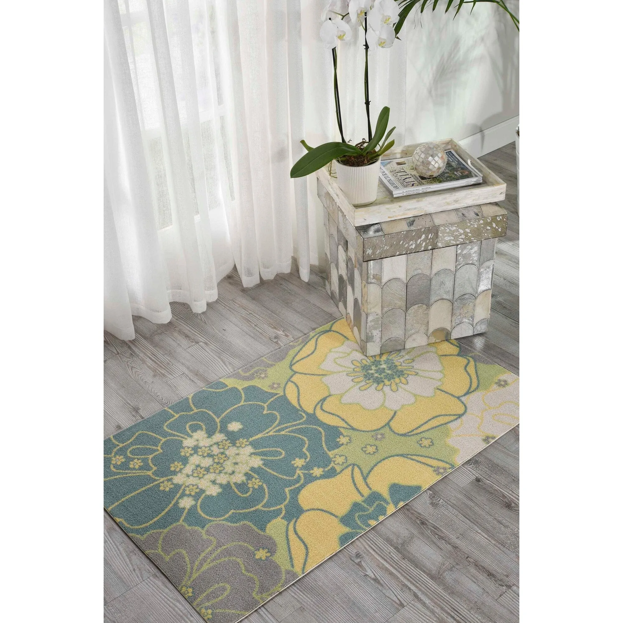 Nourison & Garden Floral Indoor / Outdoor Area Rug