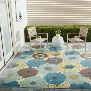 Nourison & Garden Floral Indoor / Outdoor Area Rug