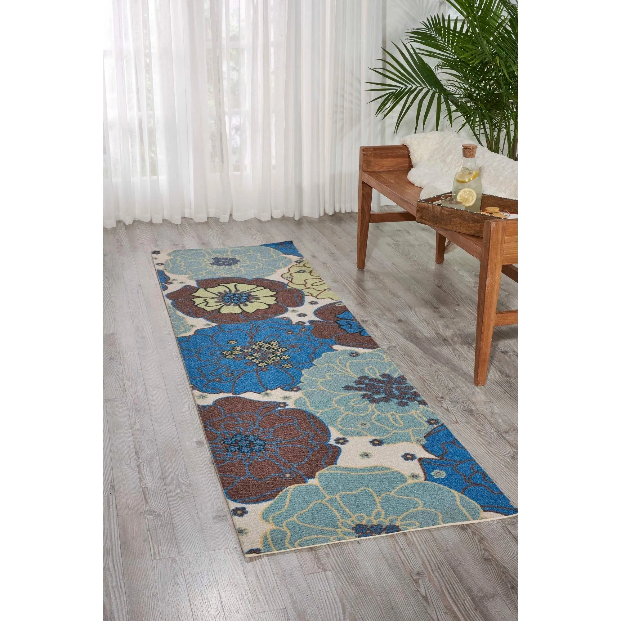 Nourison & Garden Floral Indoor / Outdoor Area Rug
