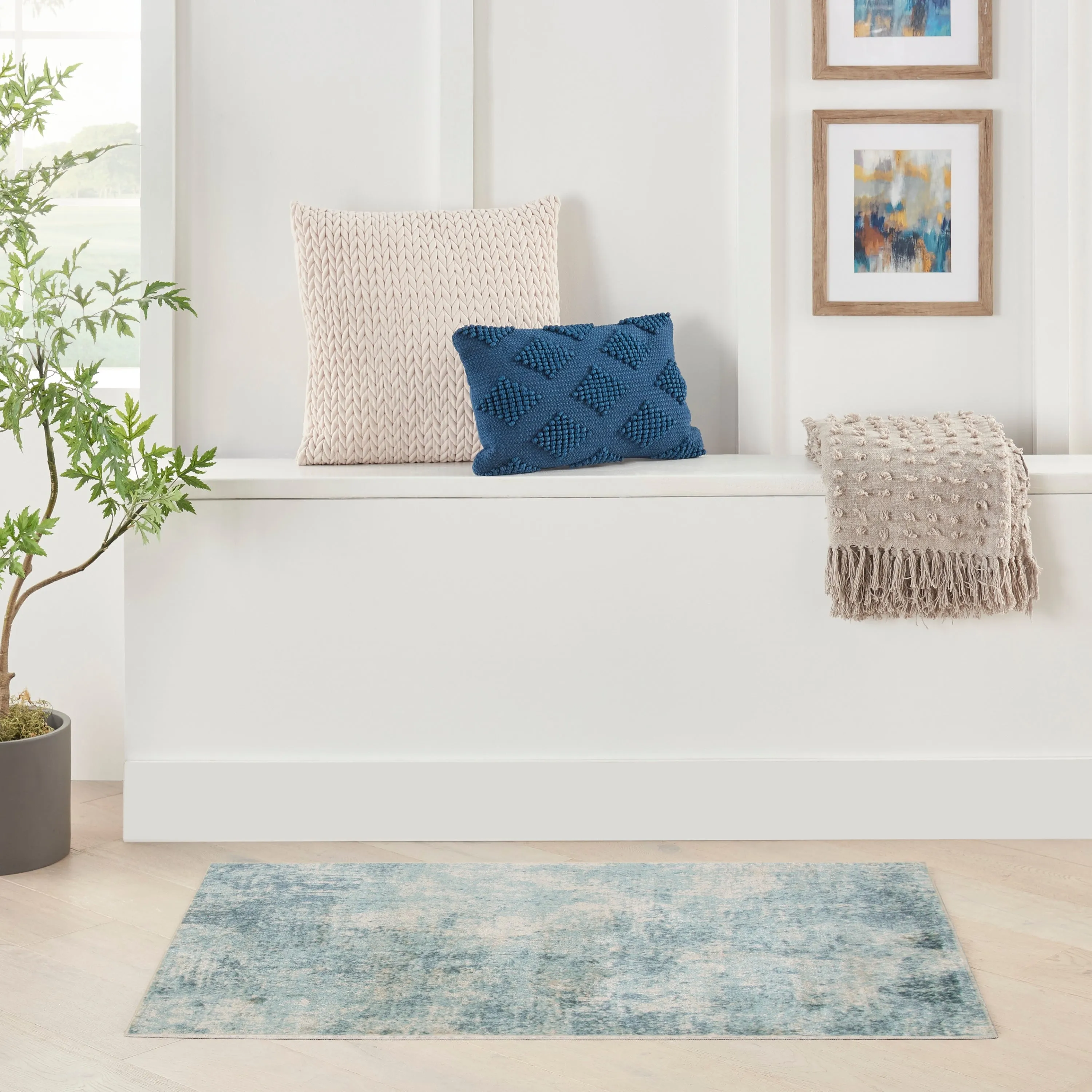 Nourison Astra Machine Washable Abstract Area Rug