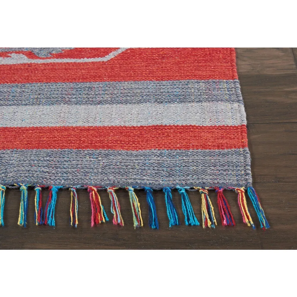 Nourison Baja Striped Southwestern Fringe Area Rug