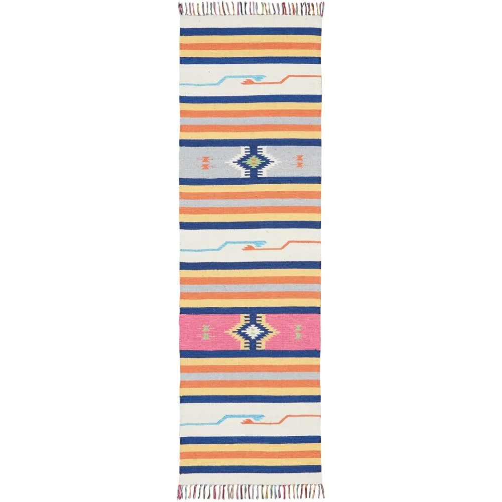 Nourison Baja Striped Southwestern Fringe Area Rug