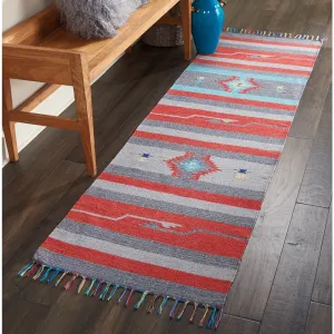Nourison Baja Striped Southwestern Fringe Area Rug