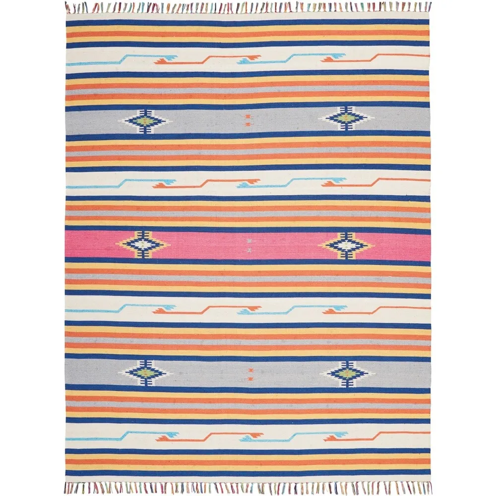 Nourison Baja Striped Southwestern Fringe Area Rug