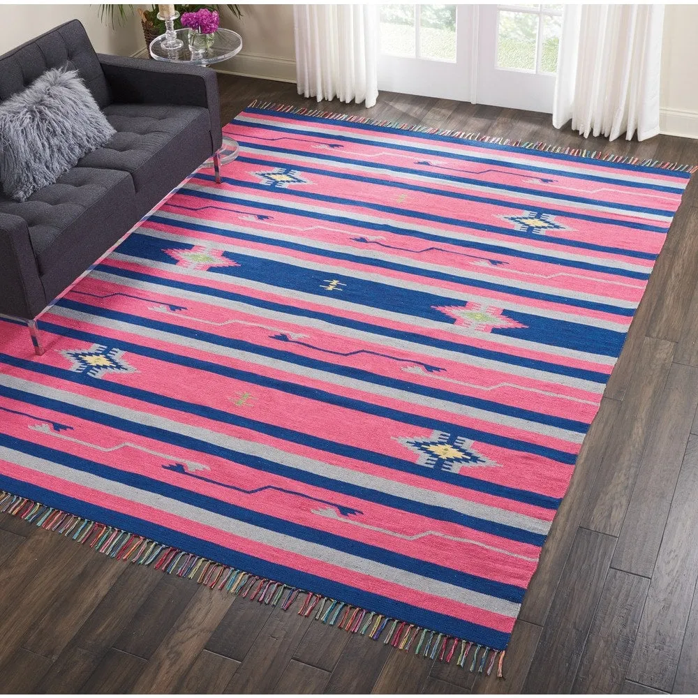 Nourison Baja Striped Southwestern Fringe Area Rug