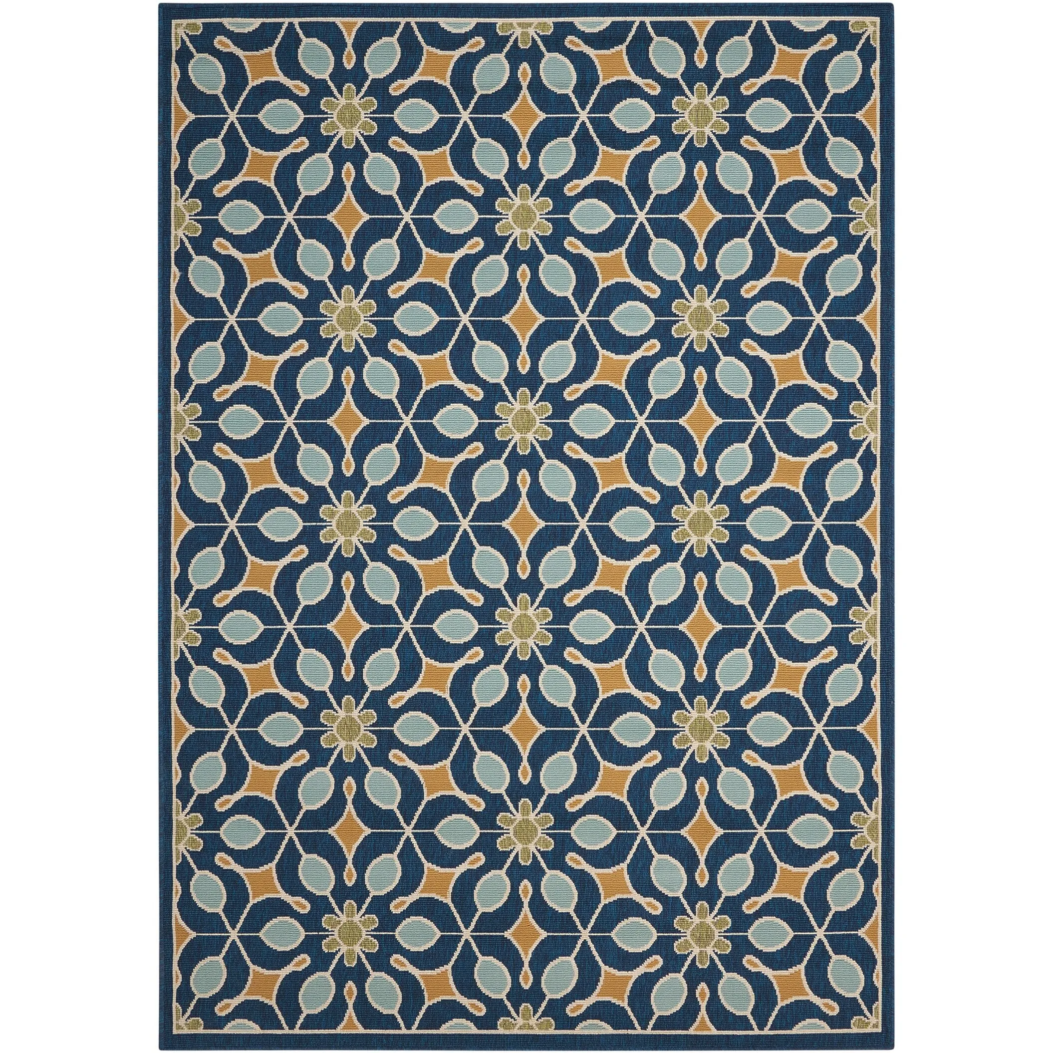 Nourison Caribbean Contemporary Floral Indoor/ Outdoor Area Rug