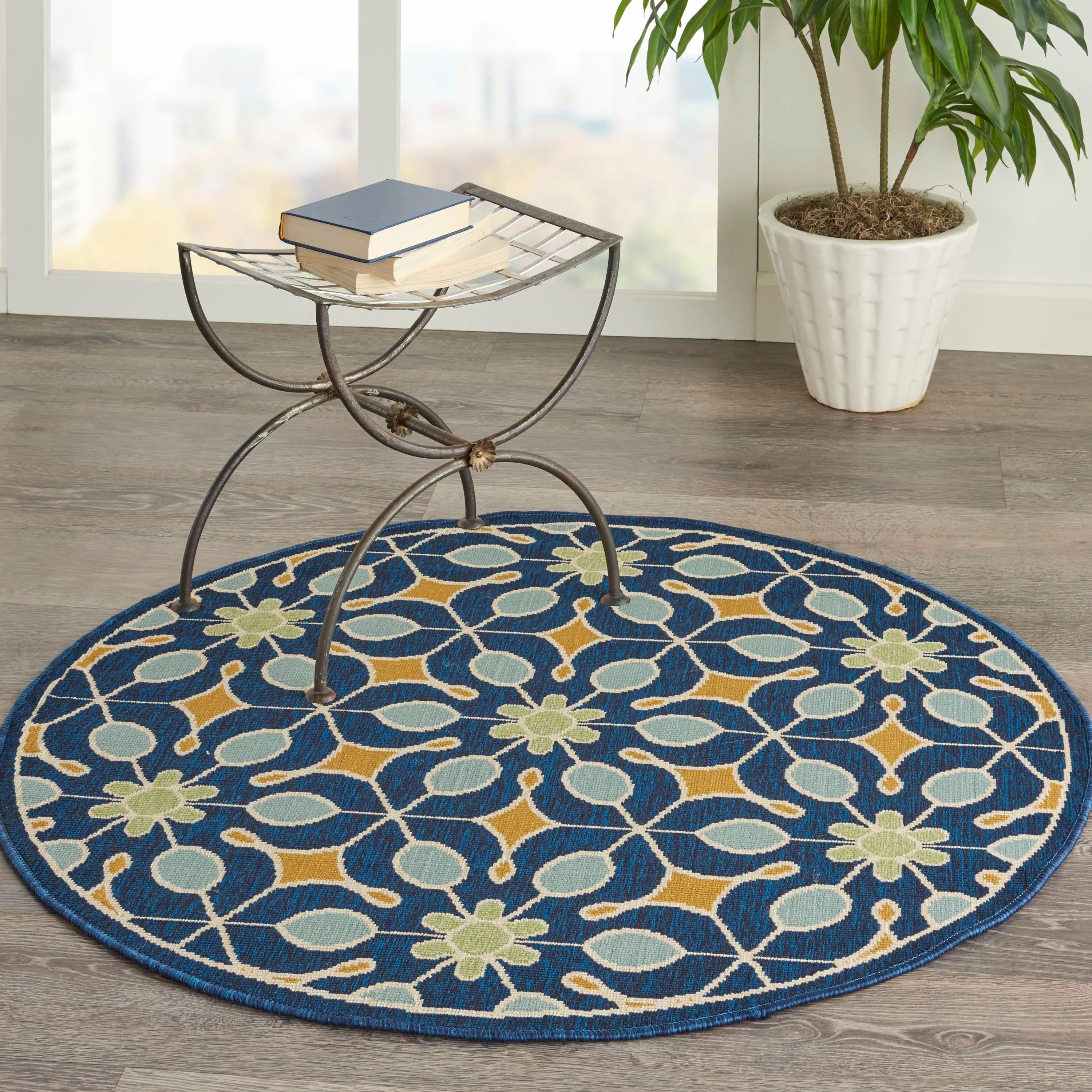 Nourison Caribbean Contemporary Floral Indoor/ Outdoor Area Rug