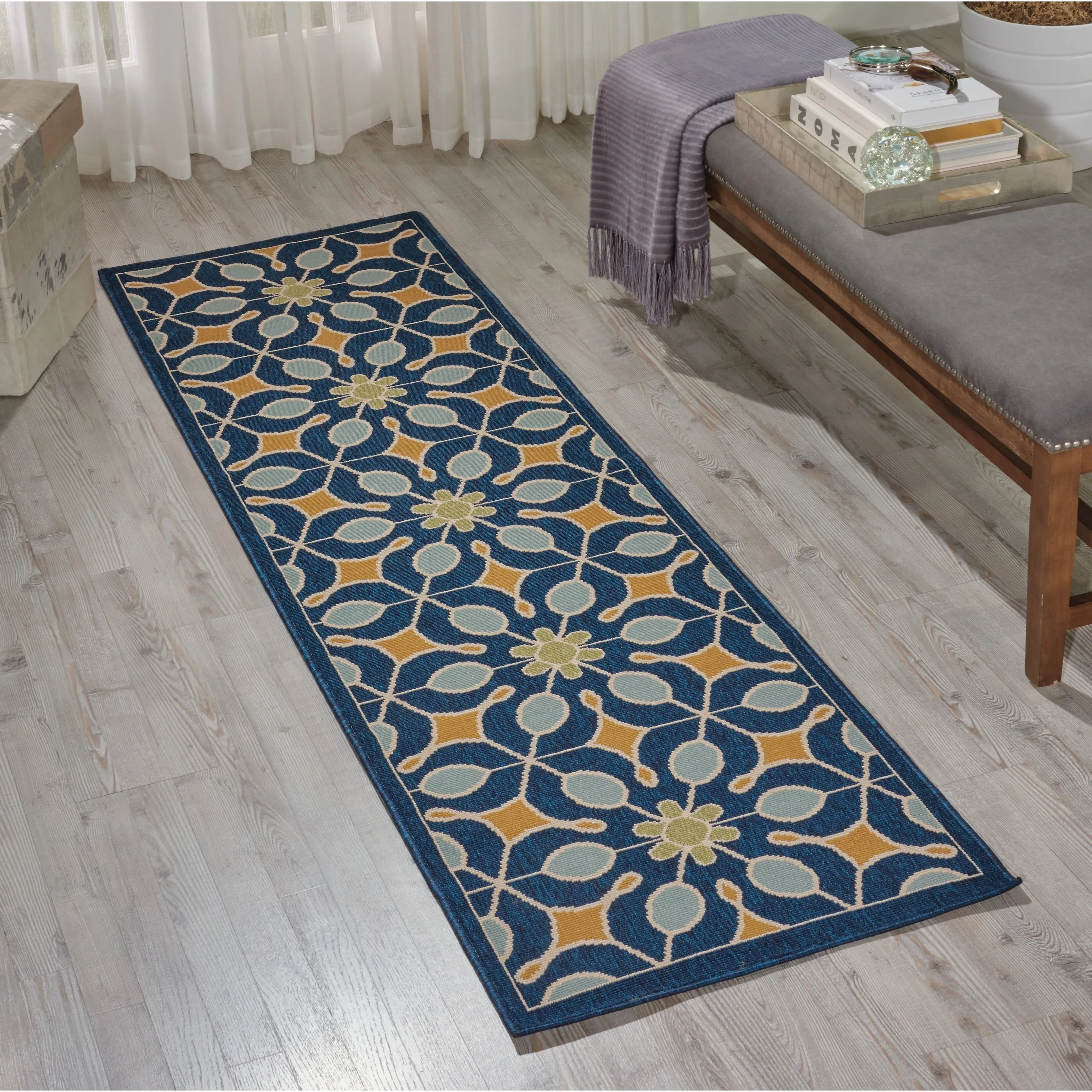 Nourison Caribbean Contemporary Floral Indoor/ Outdoor Area Rug