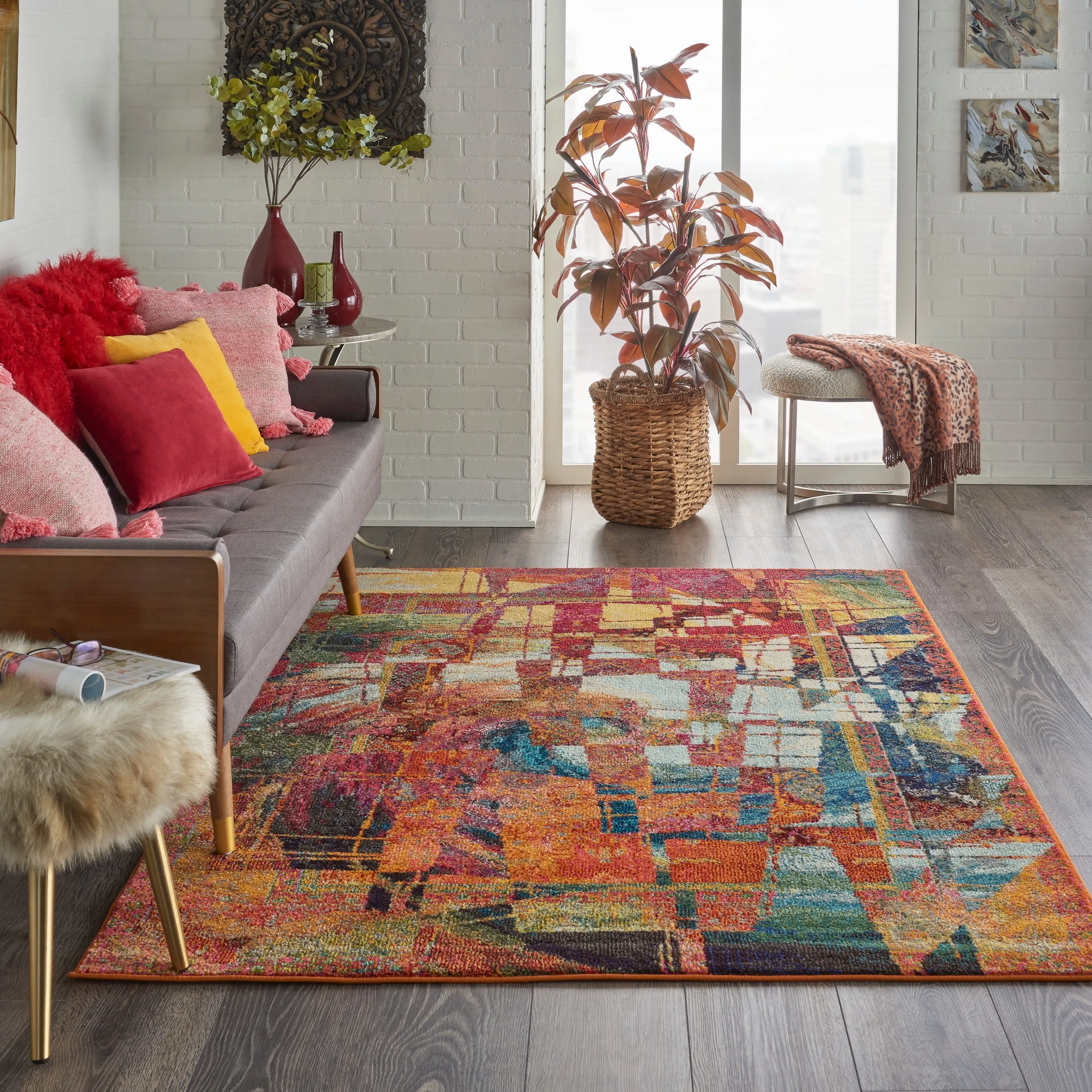 Nourison Celestial Abstract Colorful Area Rug