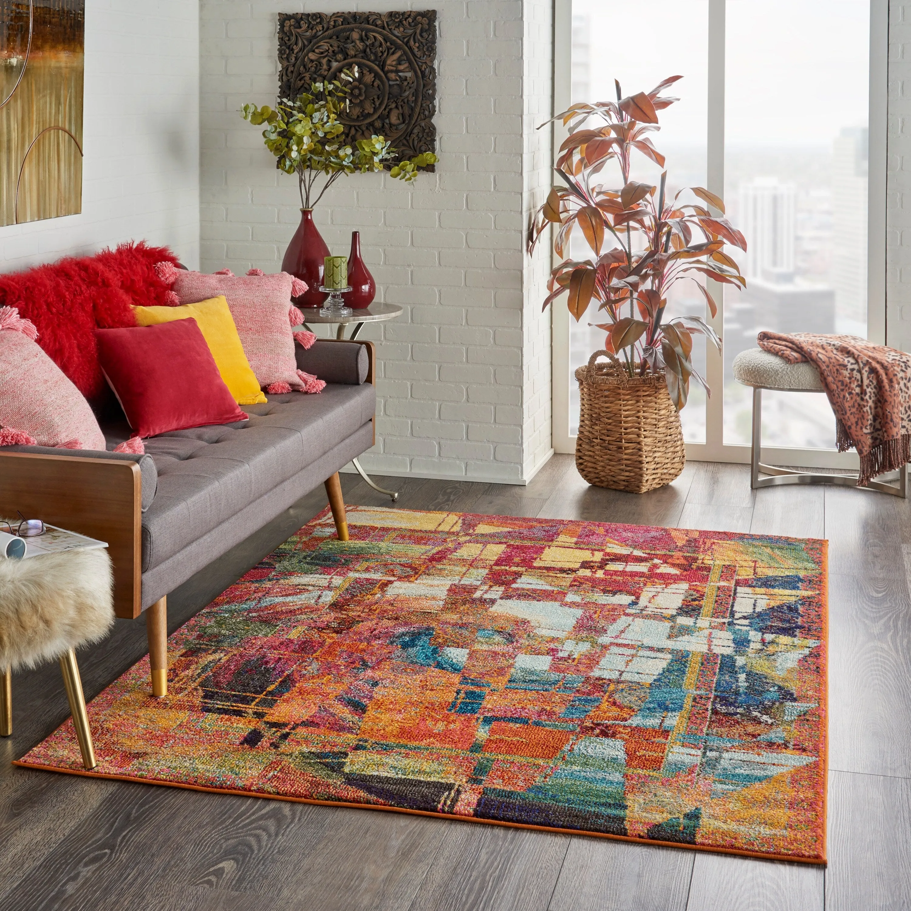 Nourison Celestial Abstract Colorful Area Rug