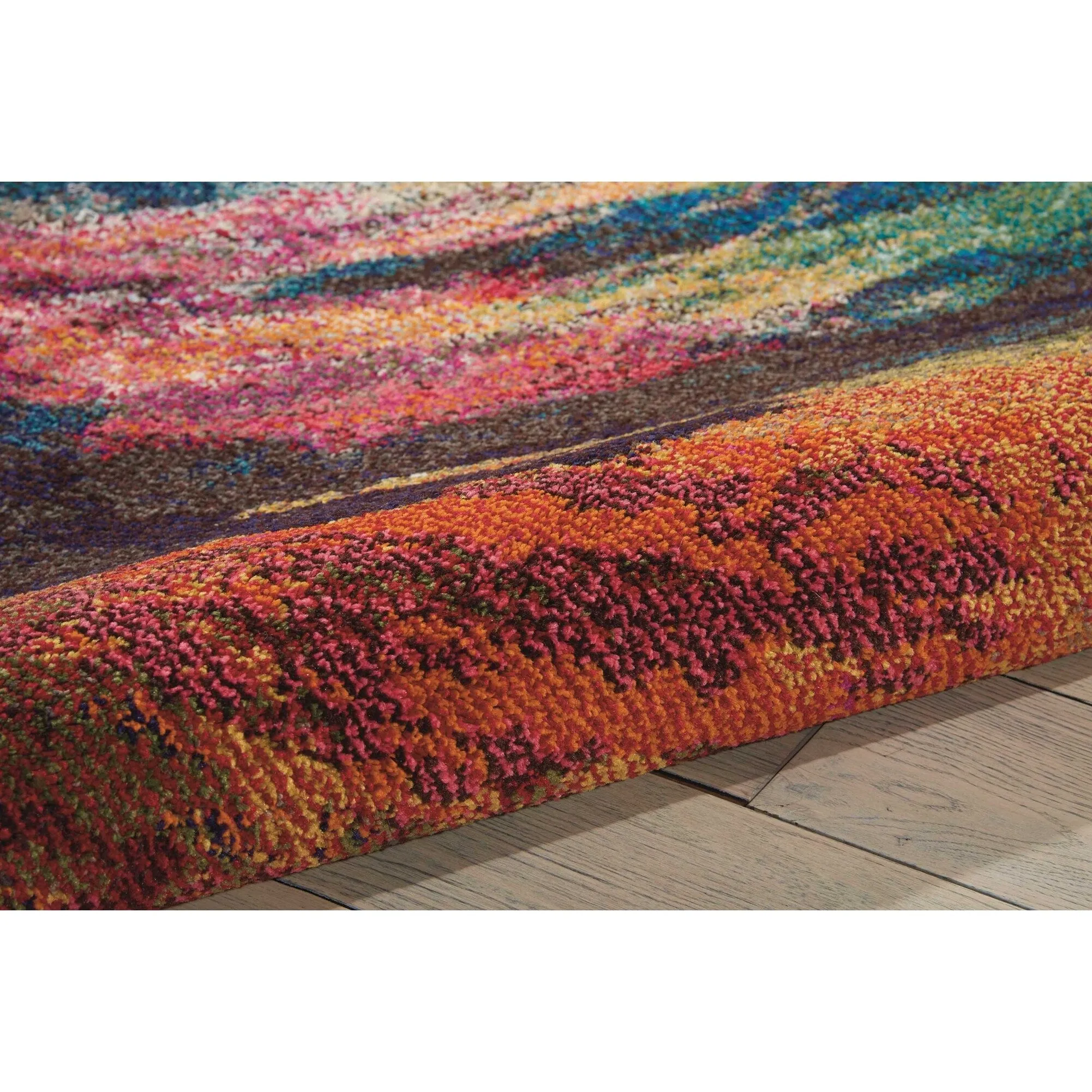 Nourison Celestial Abstract Modern Multicolored Colorful Wave Area Rug