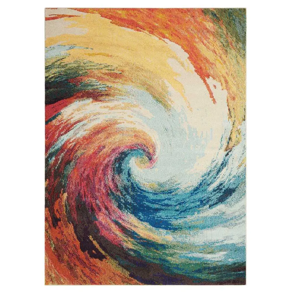 Nourison Celestial Abstract Modern Multicolored Colorful Wave Area Rug