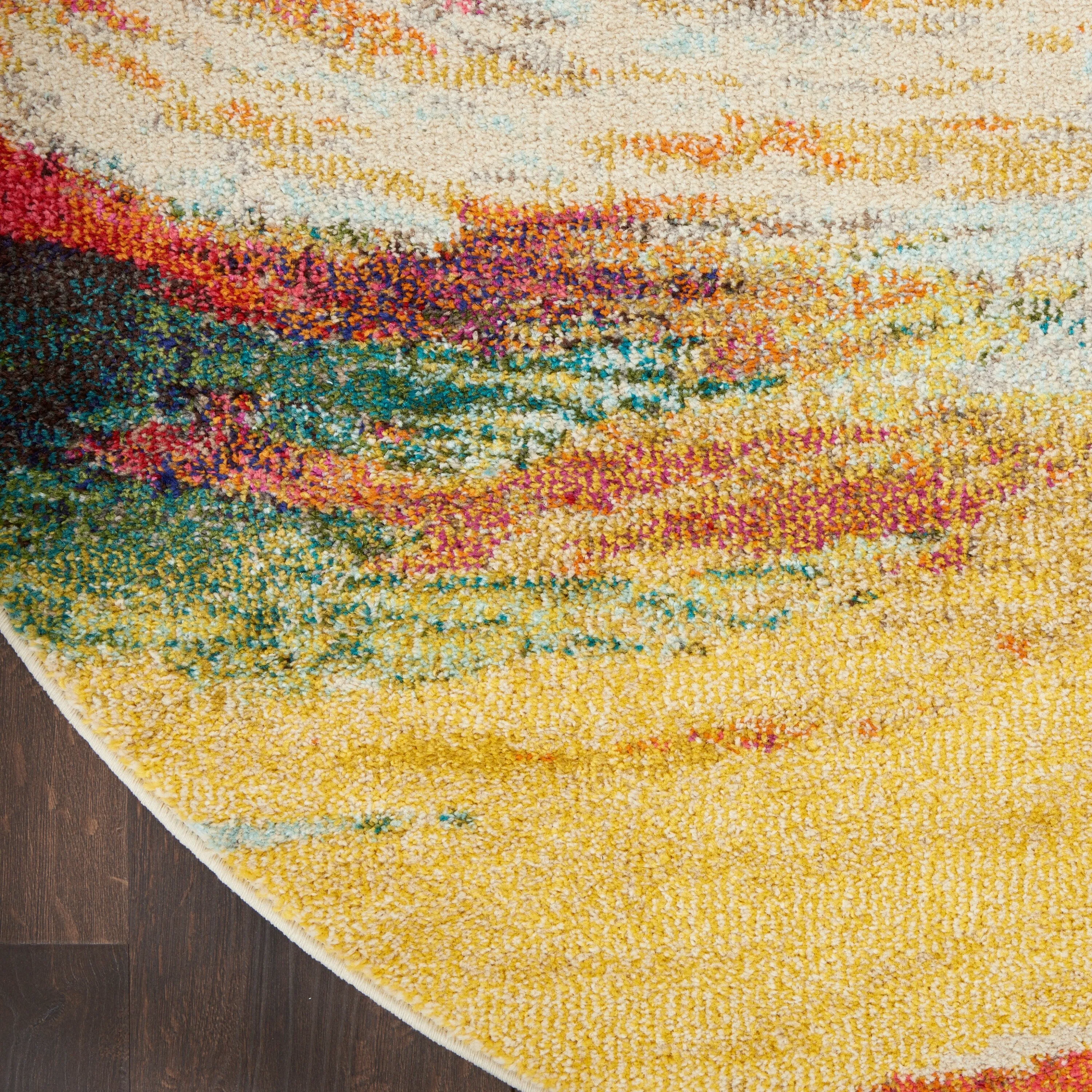 Nourison Celestial Abstract Modern Multicolored Colorful Wave Area Rug