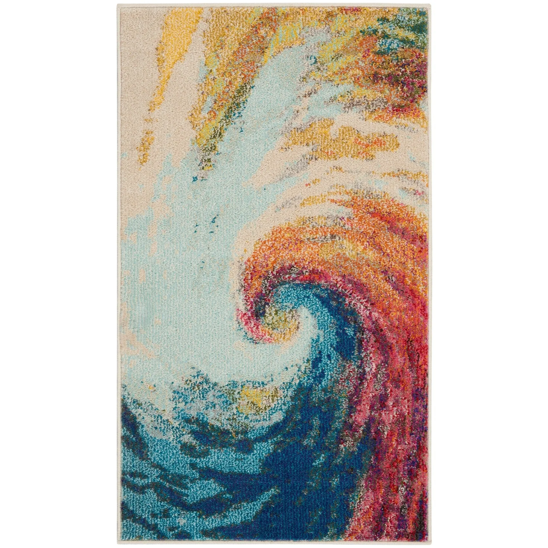 Nourison Celestial Abstract Modern Multicolored Colorful Wave Area Rug