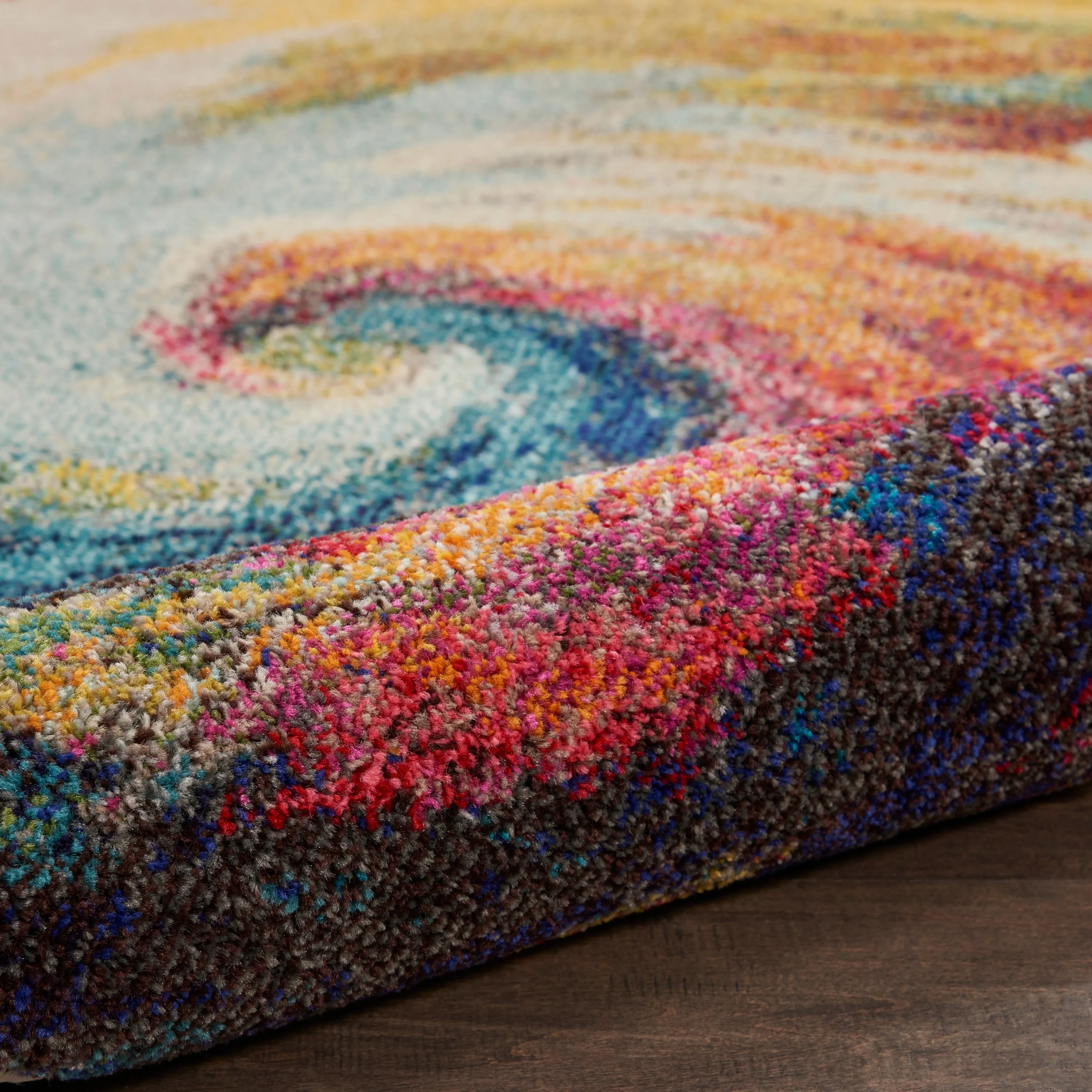 Nourison Celestial Abstract Modern Multicolored Colorful Wave Area Rug