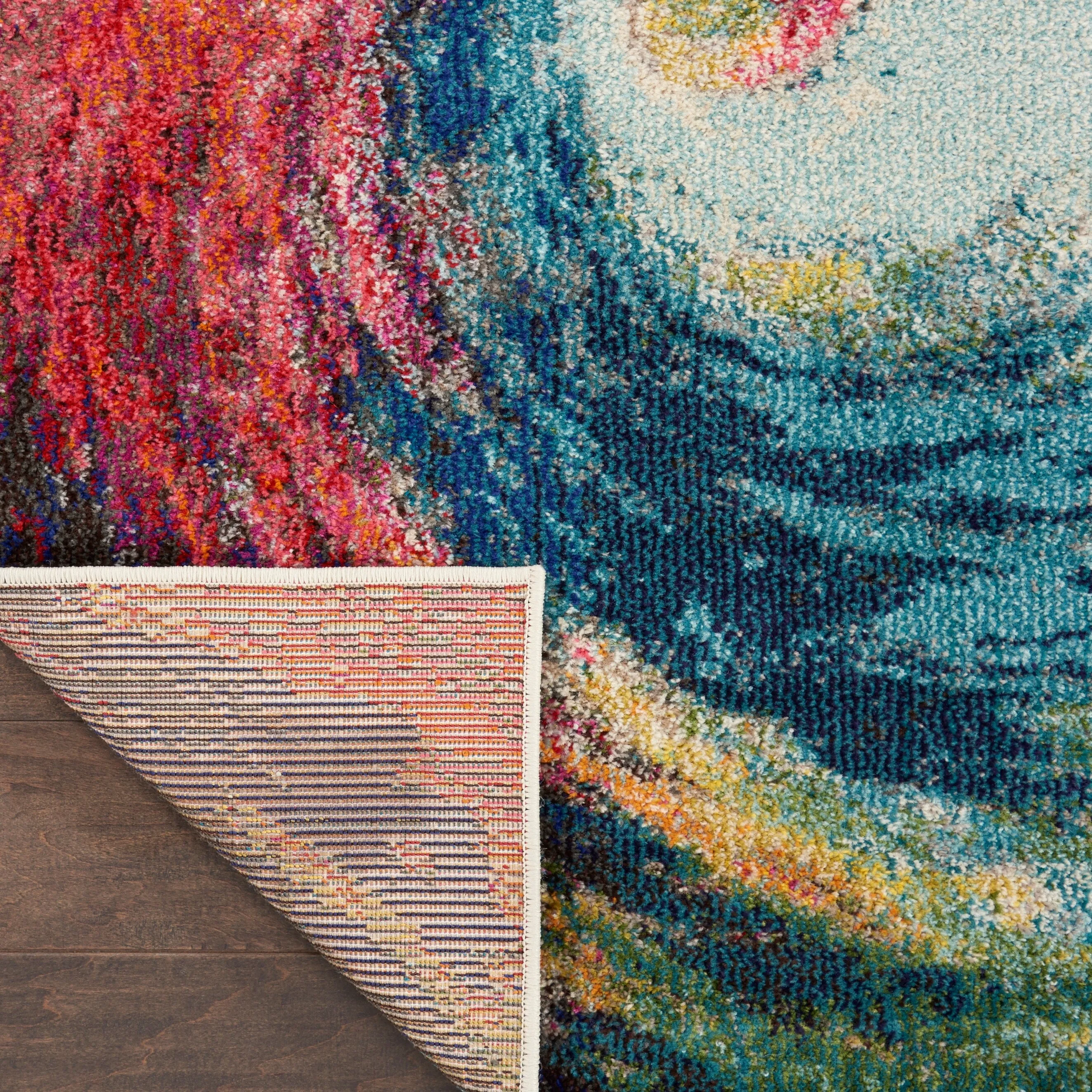 Nourison Celestial Abstract Modern Multicolored Colorful Wave Area Rug