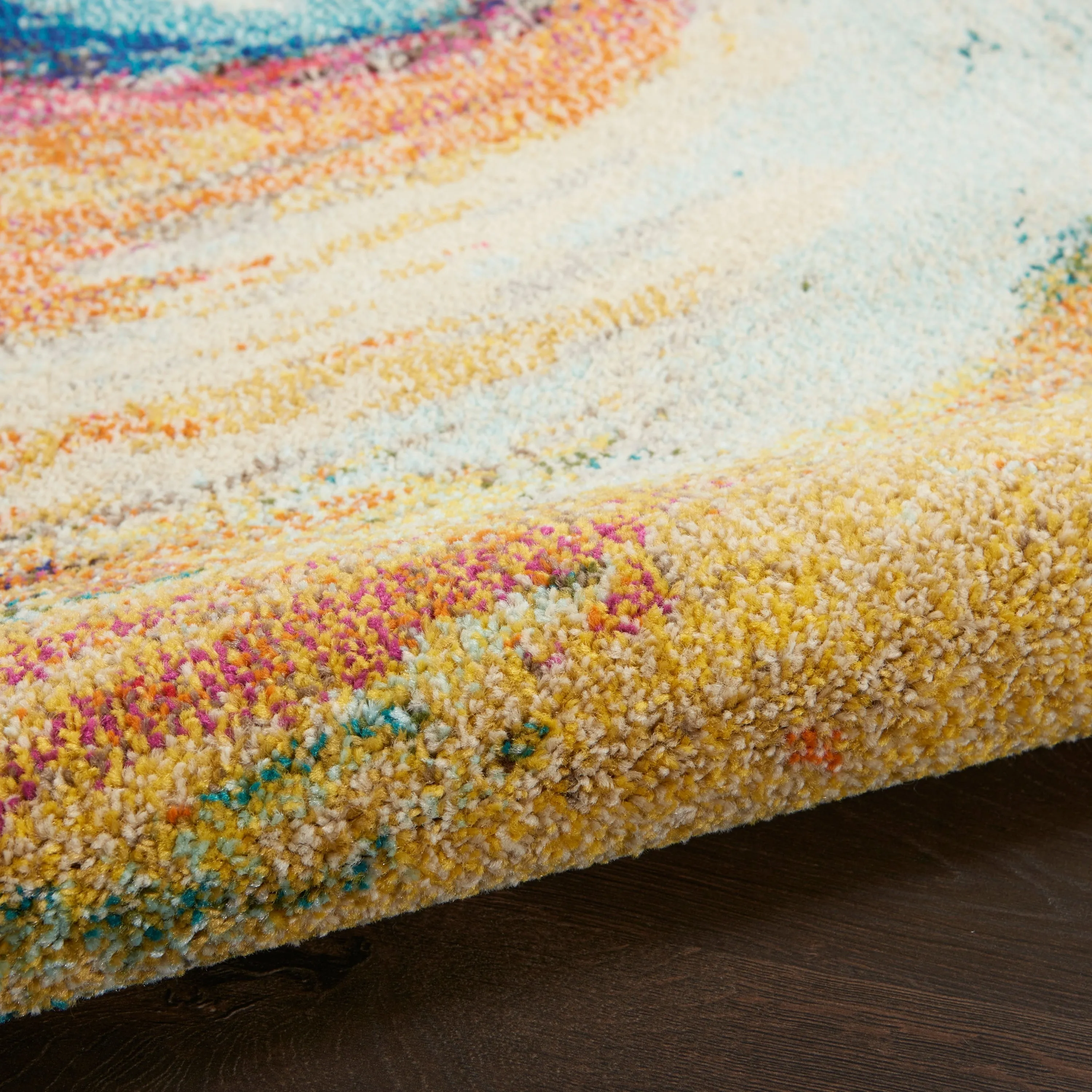 Nourison Celestial Abstract Modern Multicolored Colorful Wave Area Rug