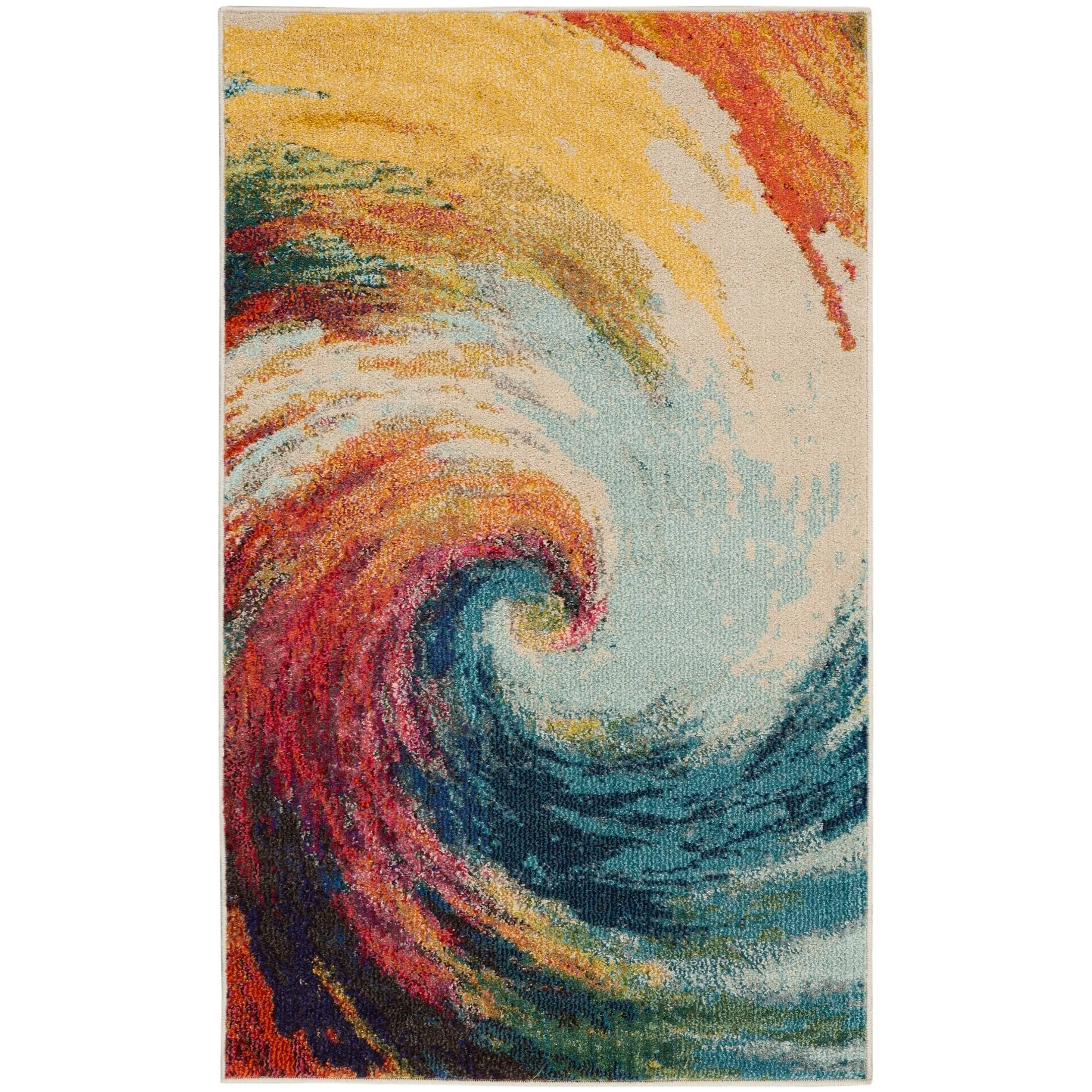 Nourison Celestial Abstract Modern Multicolored Colorful Wave Area Rug