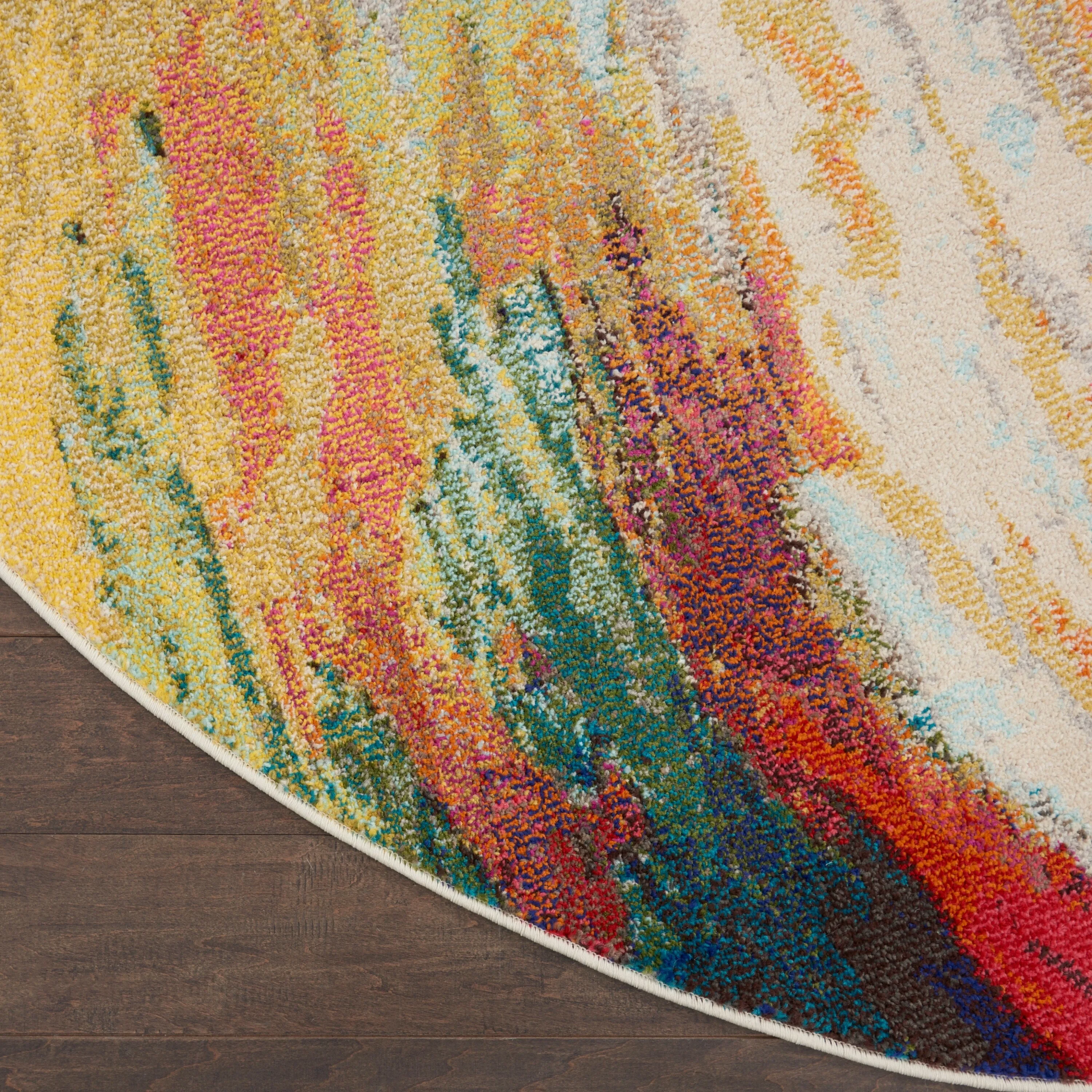 Nourison Celestial Abstract Modern Multicolored Colorful Wave Area Rug