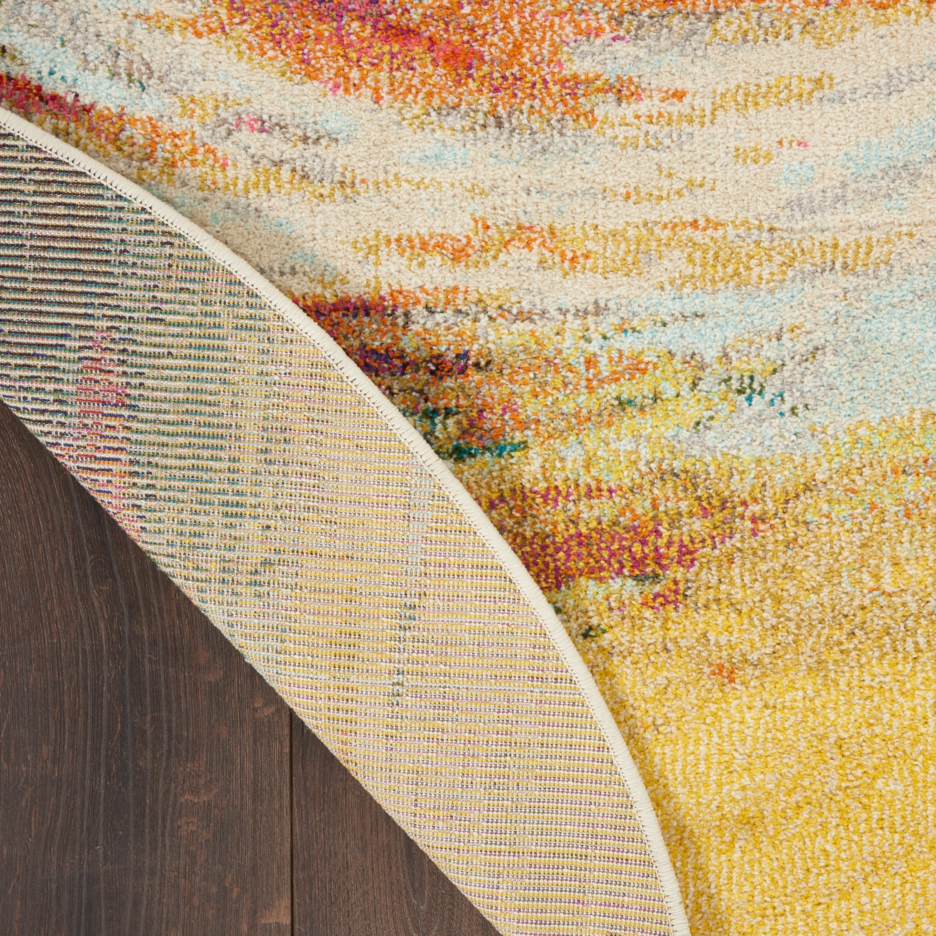 Nourison Celestial Abstract Modern Multicolored Colorful Wave Area Rug