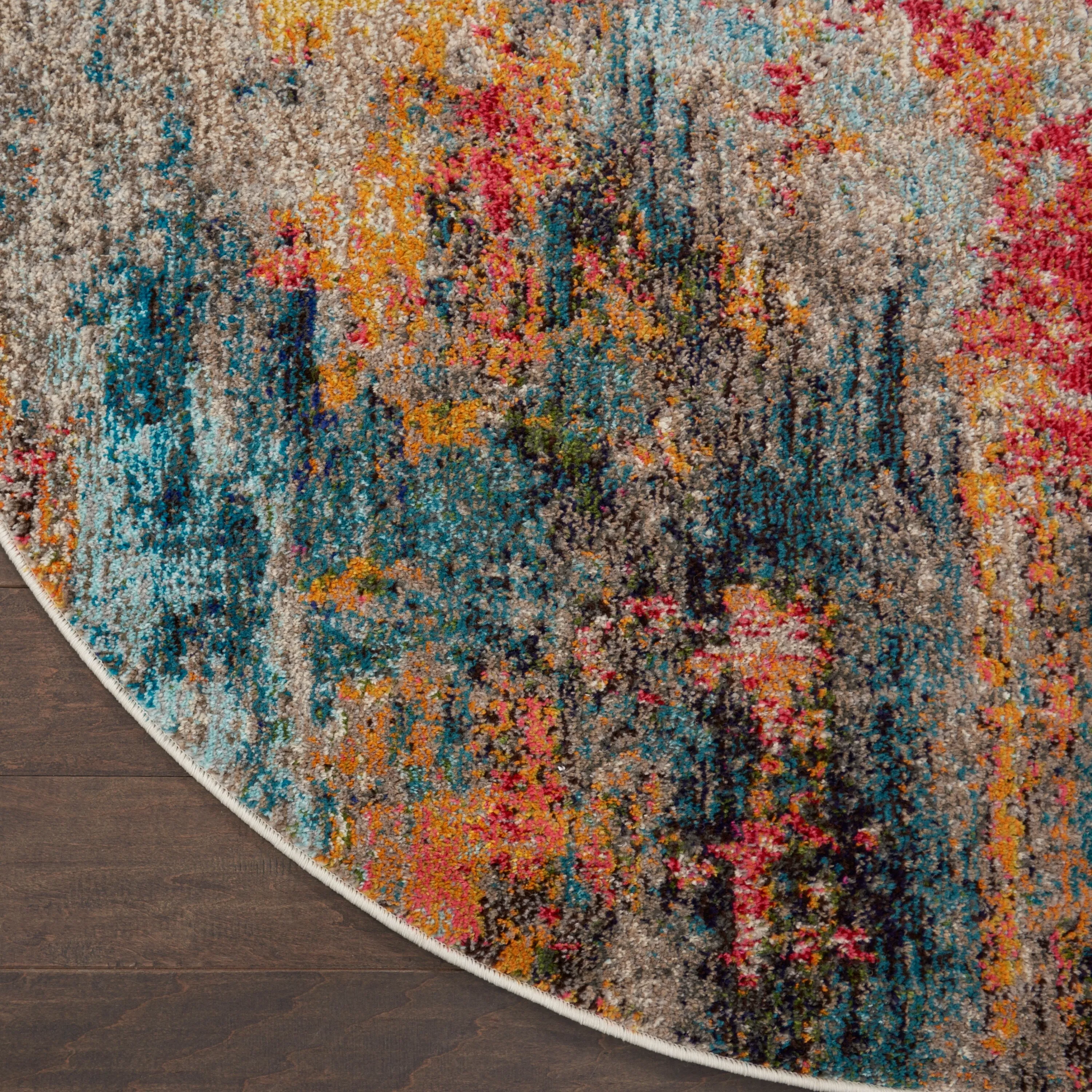 Nourison Celestial Multicolor Abstract Modern Boho Area Rug