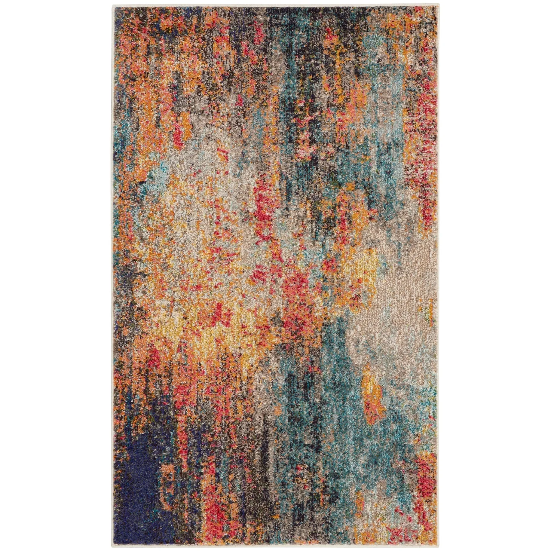 Nourison Celestial Multicolor Abstract Modern Boho Area Rug
