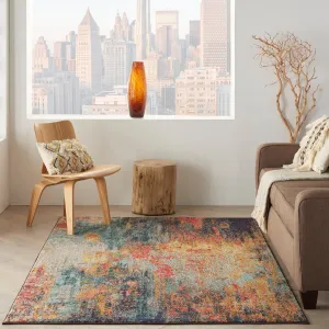 Nourison Celestial Multicolor Abstract Modern Boho Area Rug