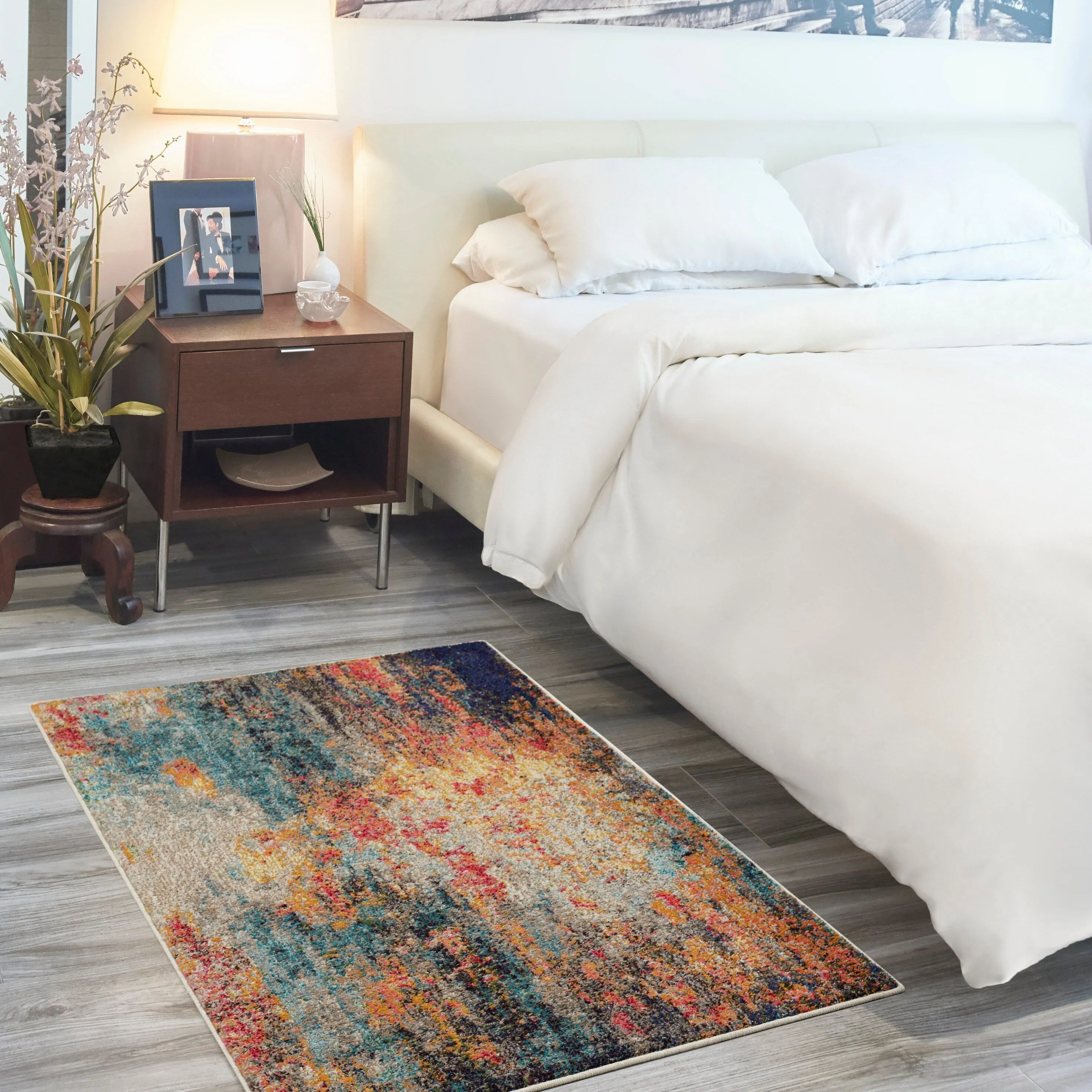 Nourison Celestial Multicolor Abstract Modern Boho Area Rug