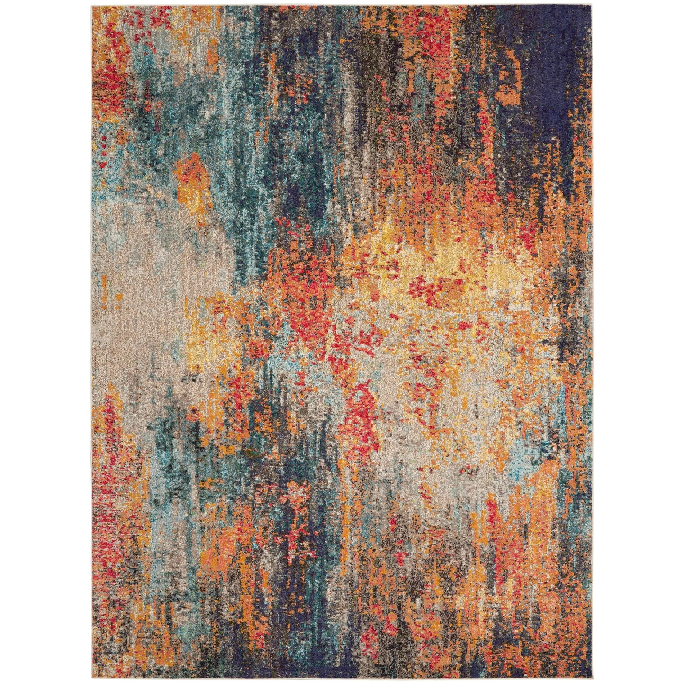 Nourison Celestial Multicolor Abstract Modern Boho Area Rug