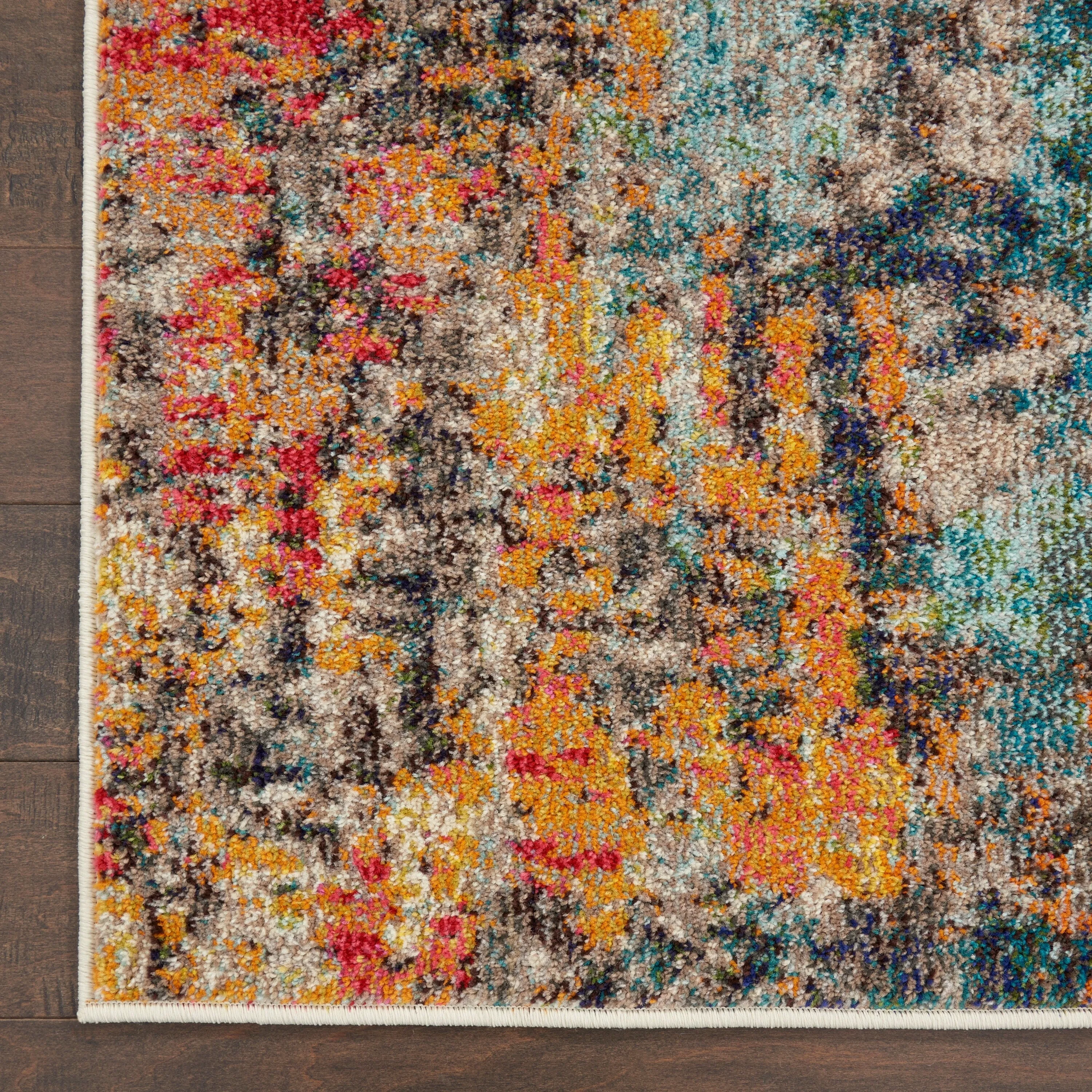 Nourison Celestial Multicolor Abstract Modern Boho Area Rug