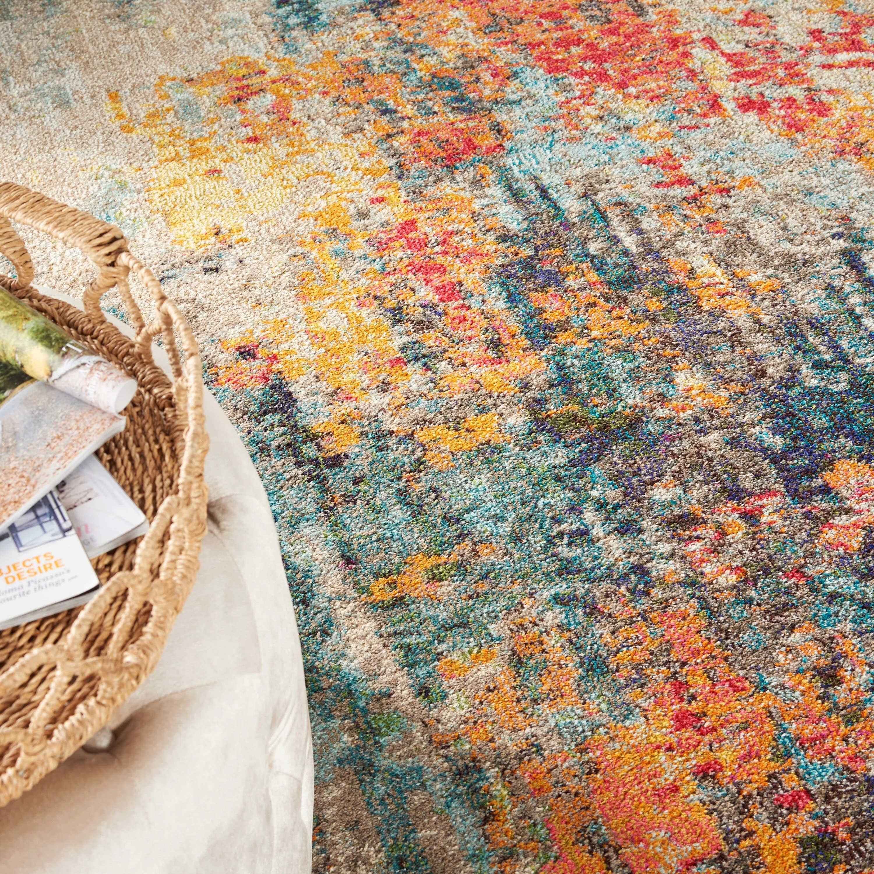 Nourison Celestial Multicolor Abstract Modern Boho Area Rug