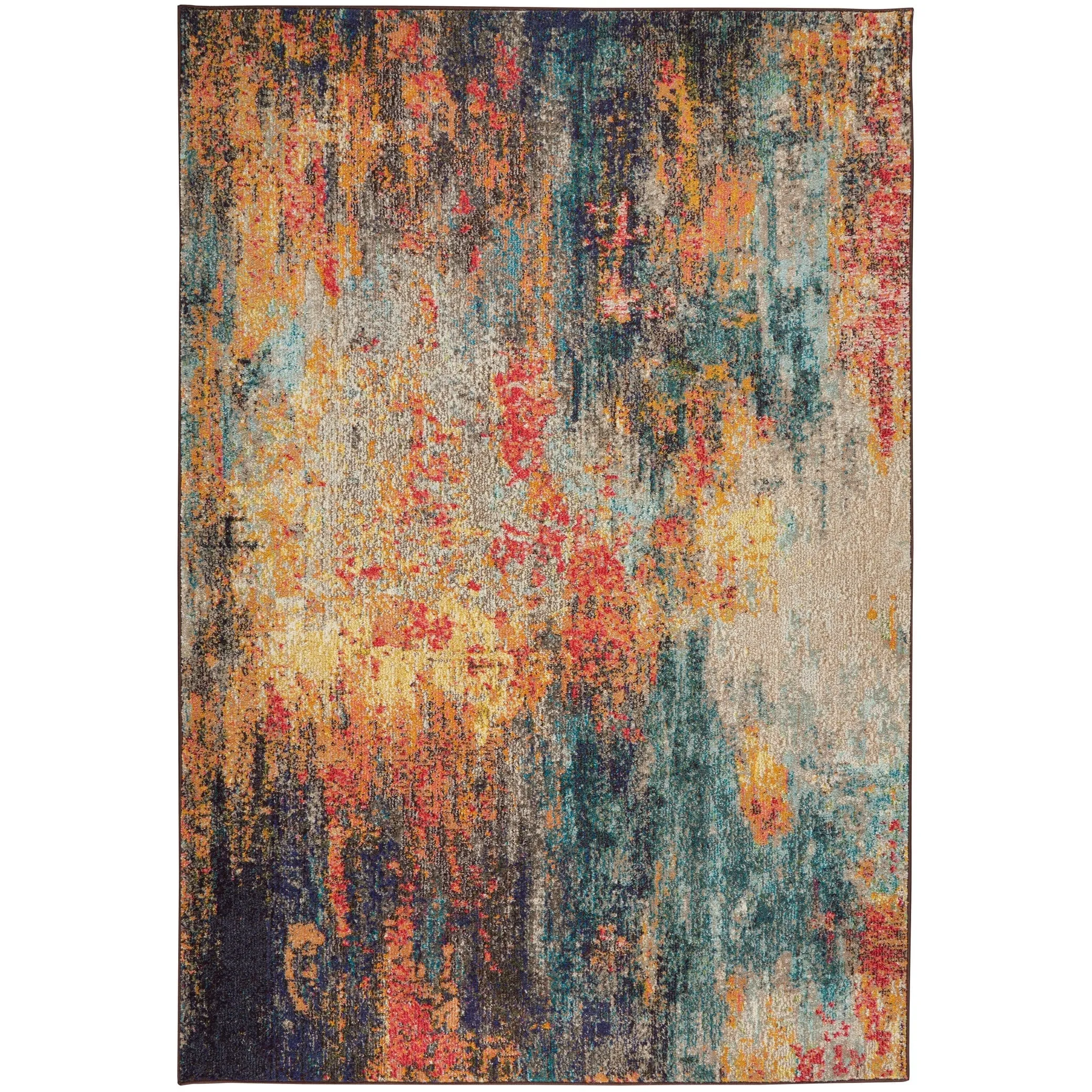 Nourison Celestial Multicolor Abstract Modern Boho Area Rug