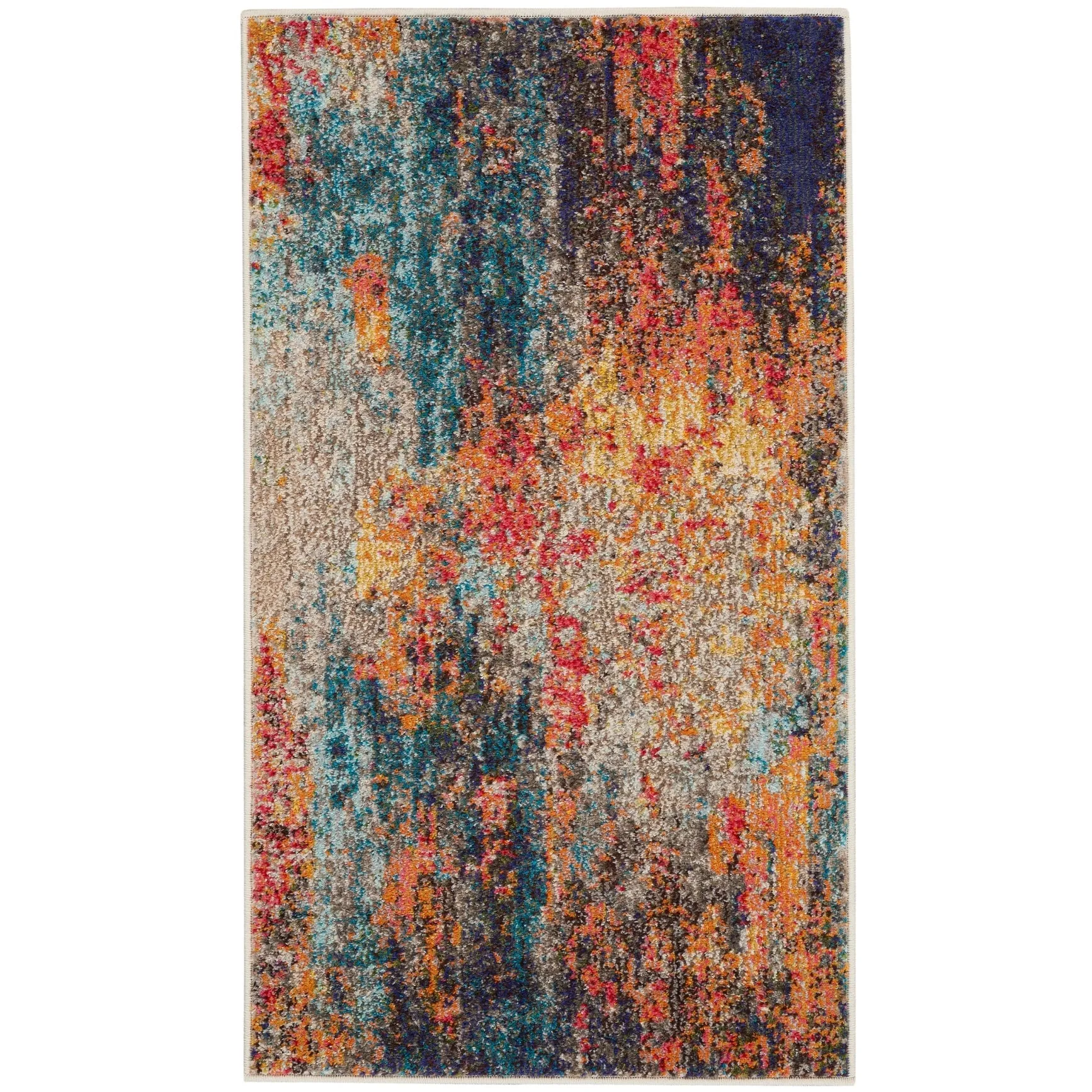 Nourison Celestial Multicolor Abstract Modern Boho Area Rug