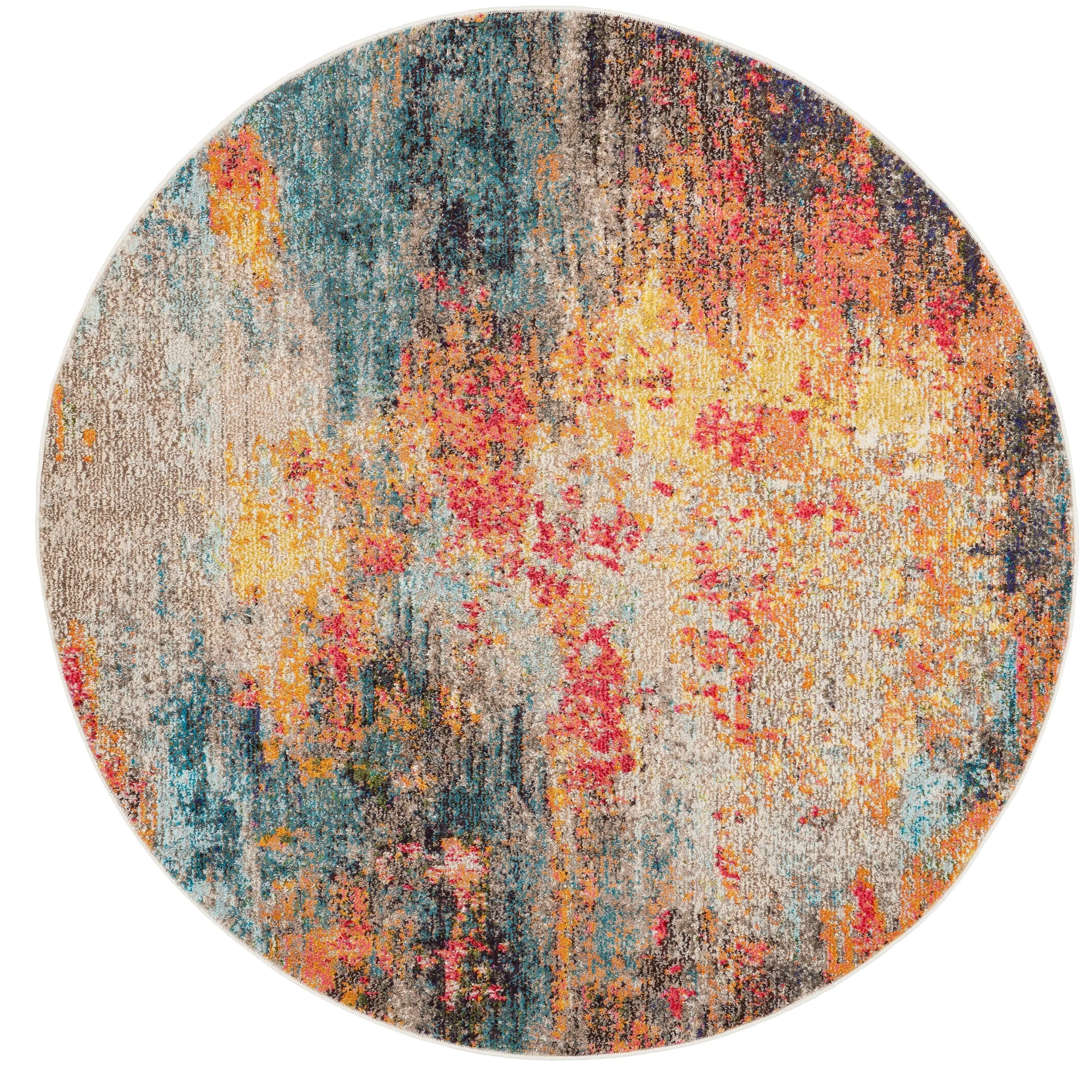 Nourison Celestial Multicolor Abstract Modern Boho Area Rug