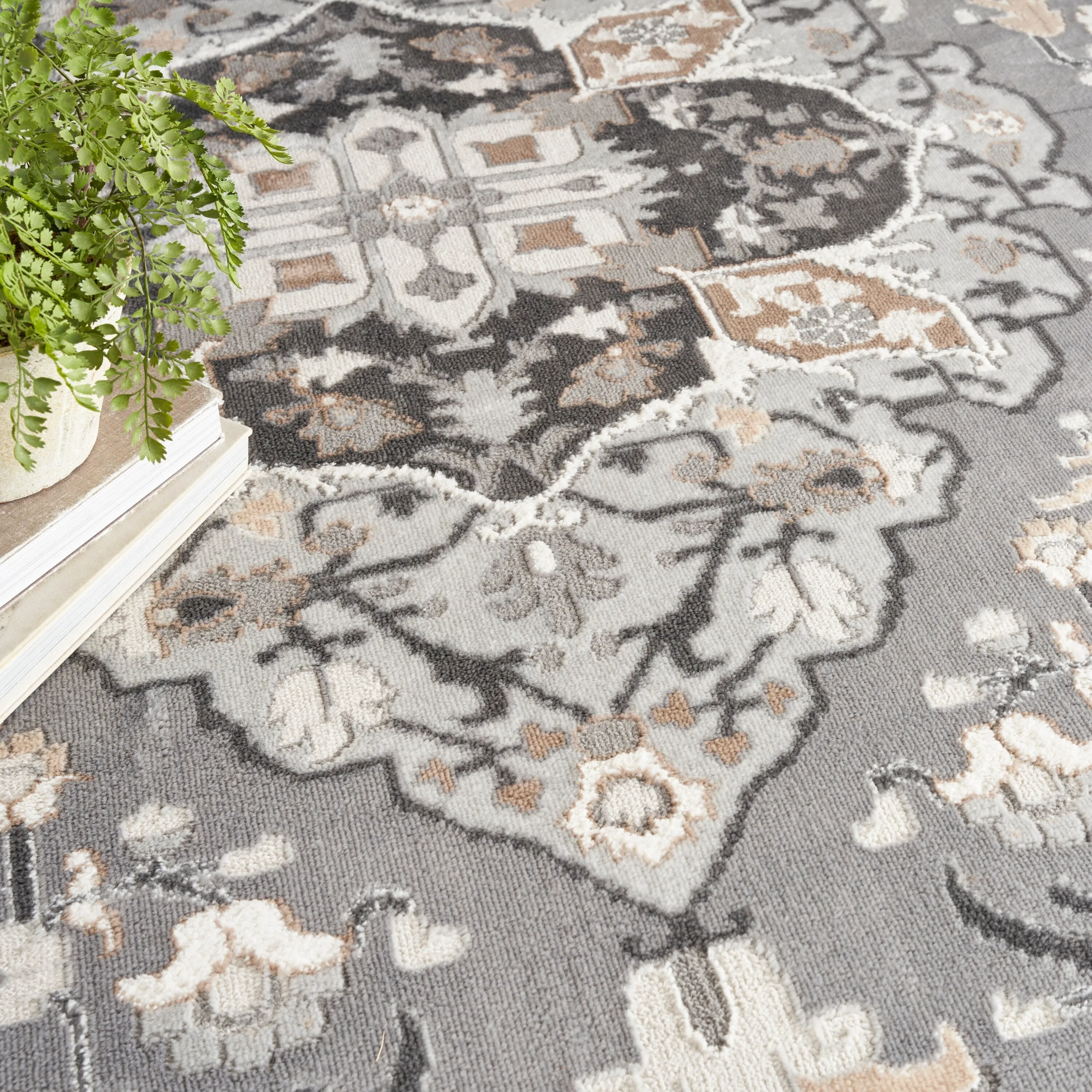 Nourison Elation Persian Floral Medallion Area Rug