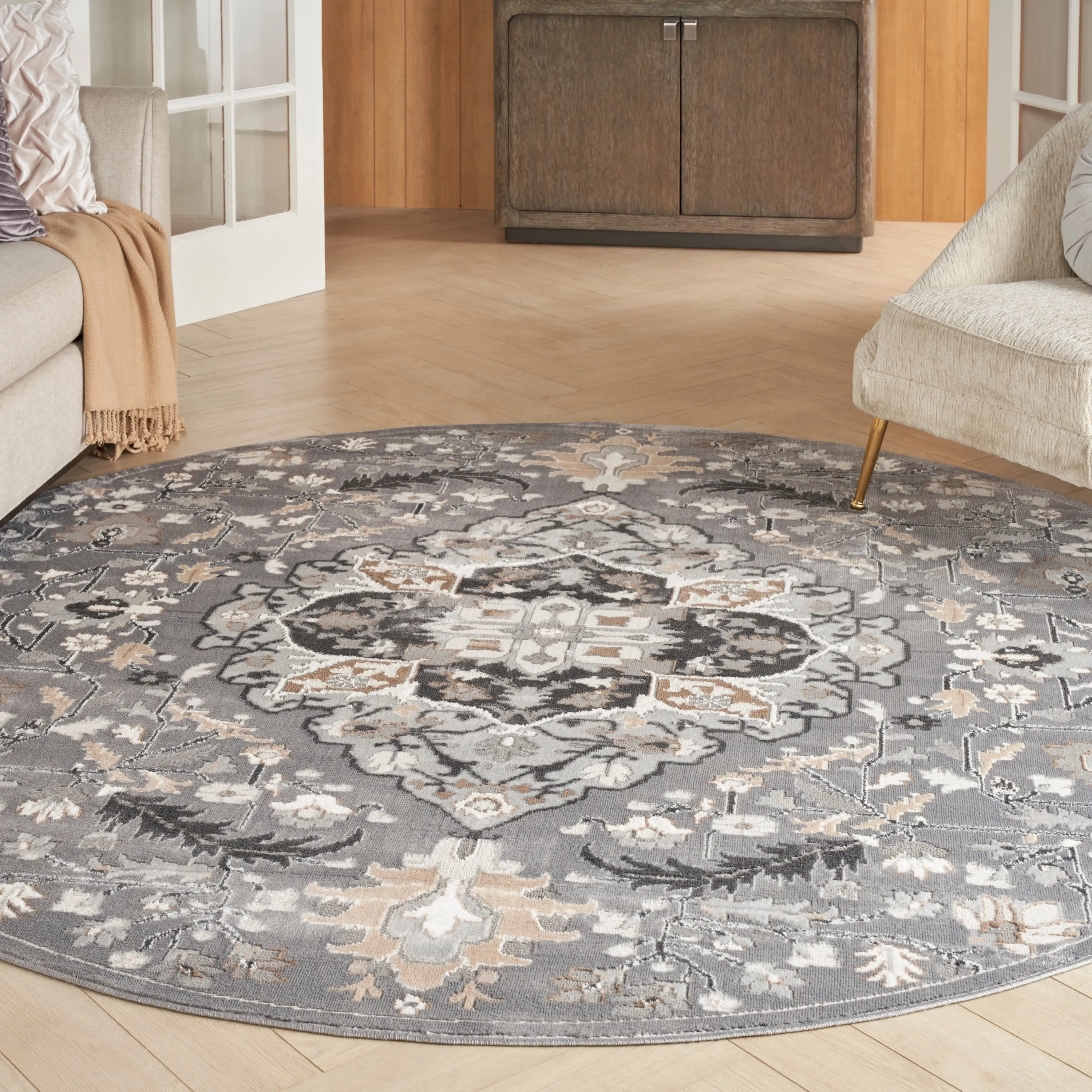 Nourison Elation Persian Floral Medallion Area Rug