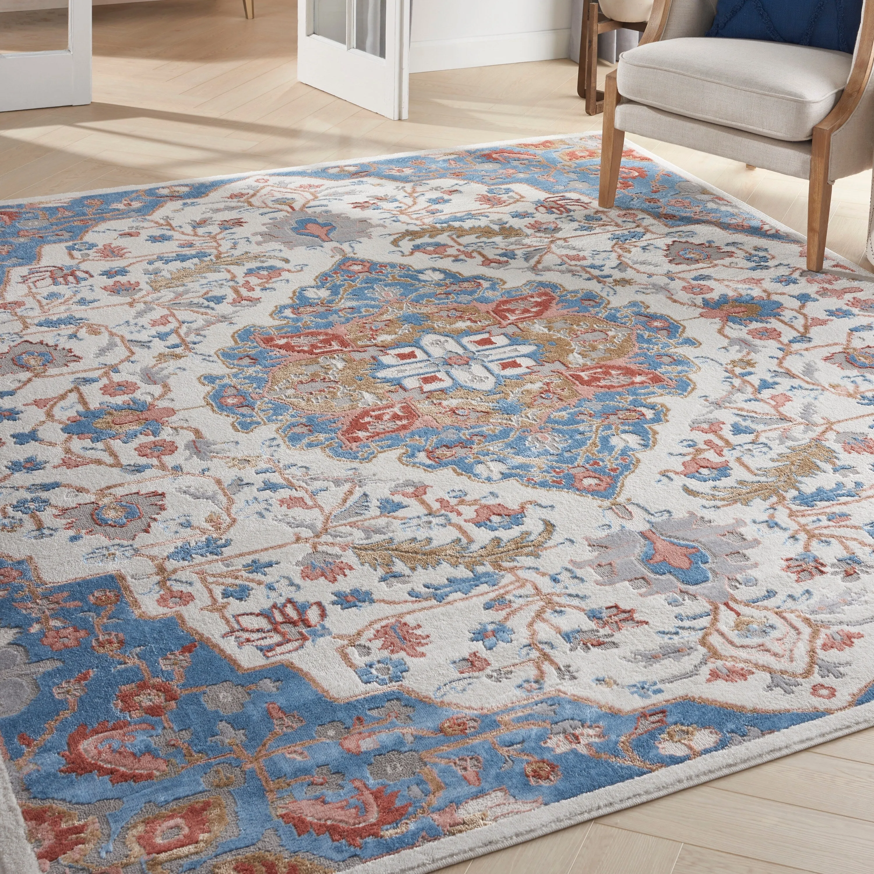 Nourison Elation Persian Floral Medallion Area Rug