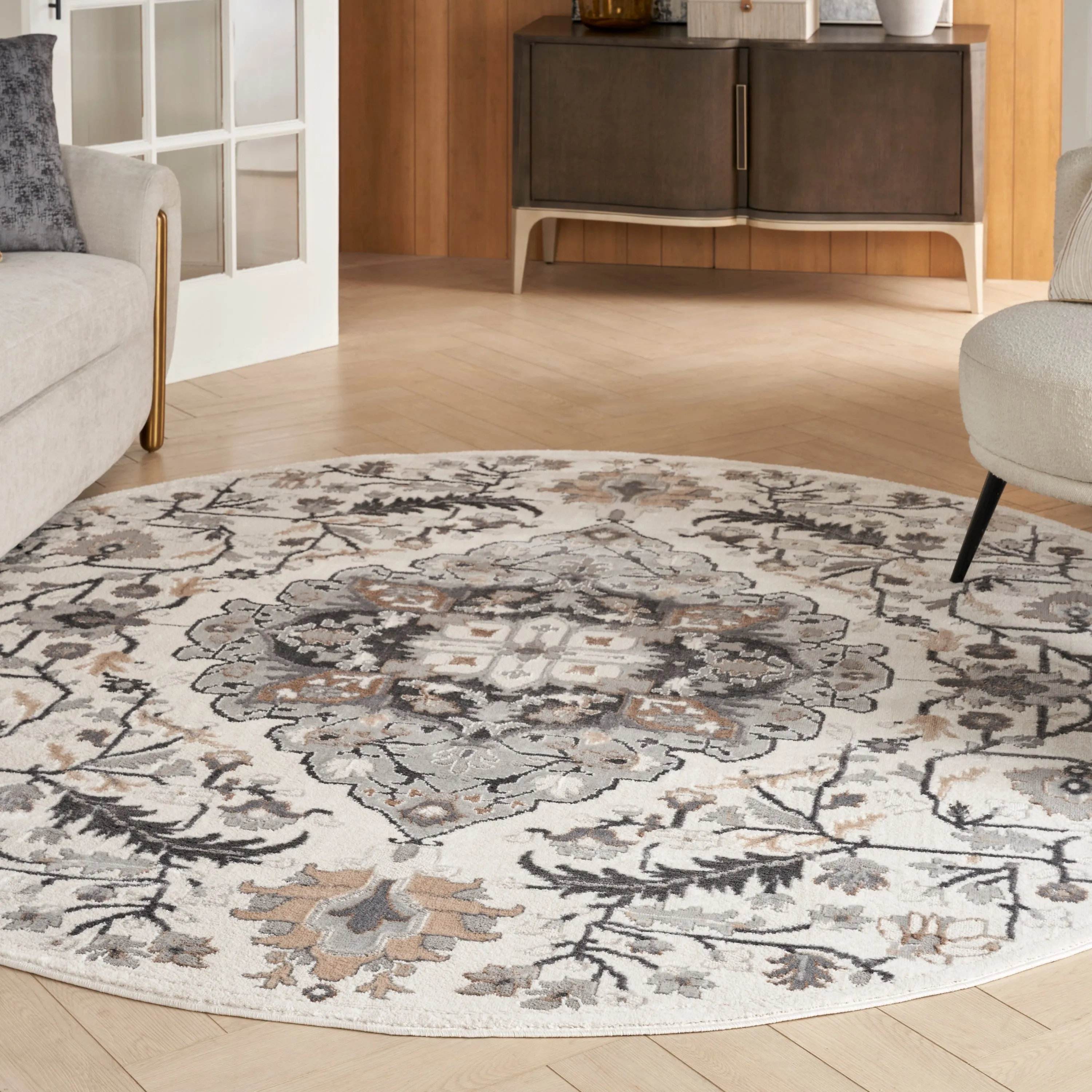Nourison Elation Persian Floral Medallion Area Rug