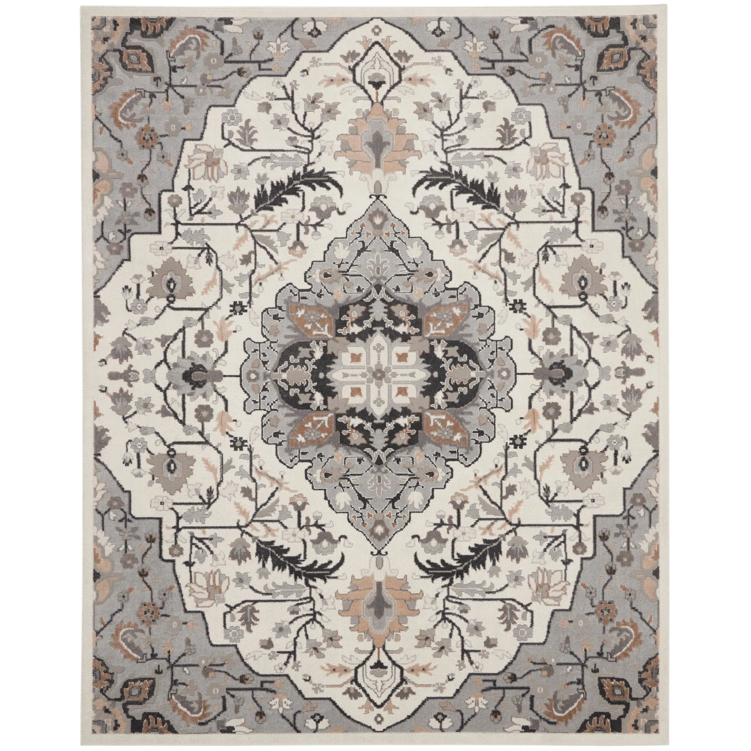 Nourison Elation Persian Floral Medallion Area Rug