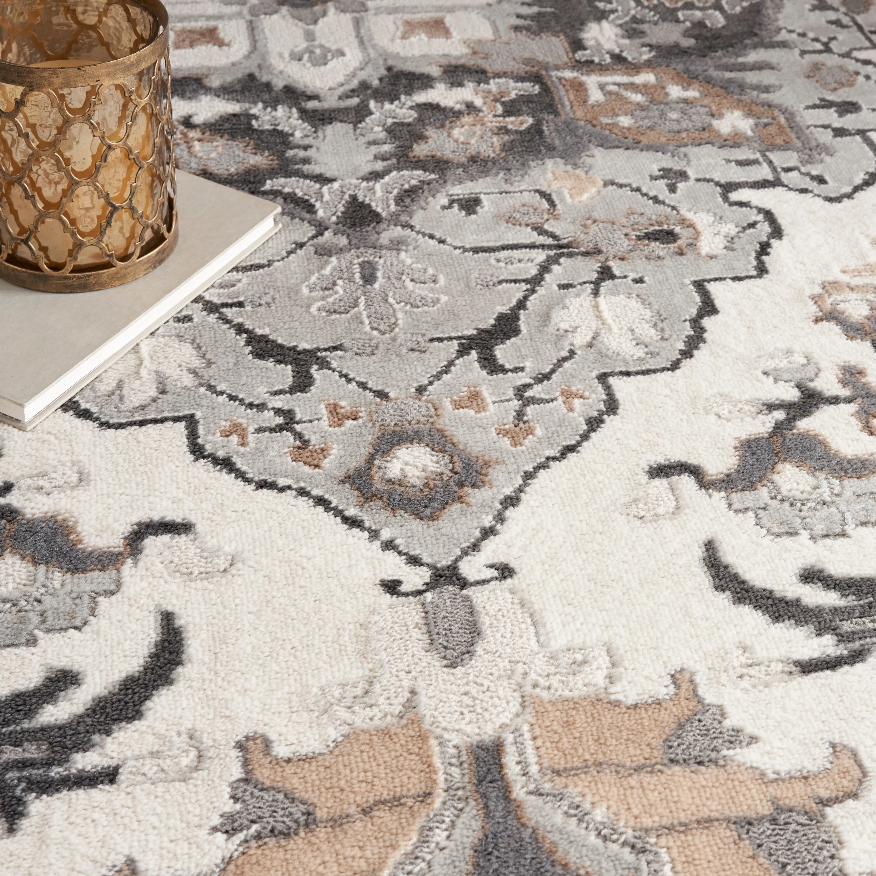 Nourison Elation Persian Floral Medallion Area Rug