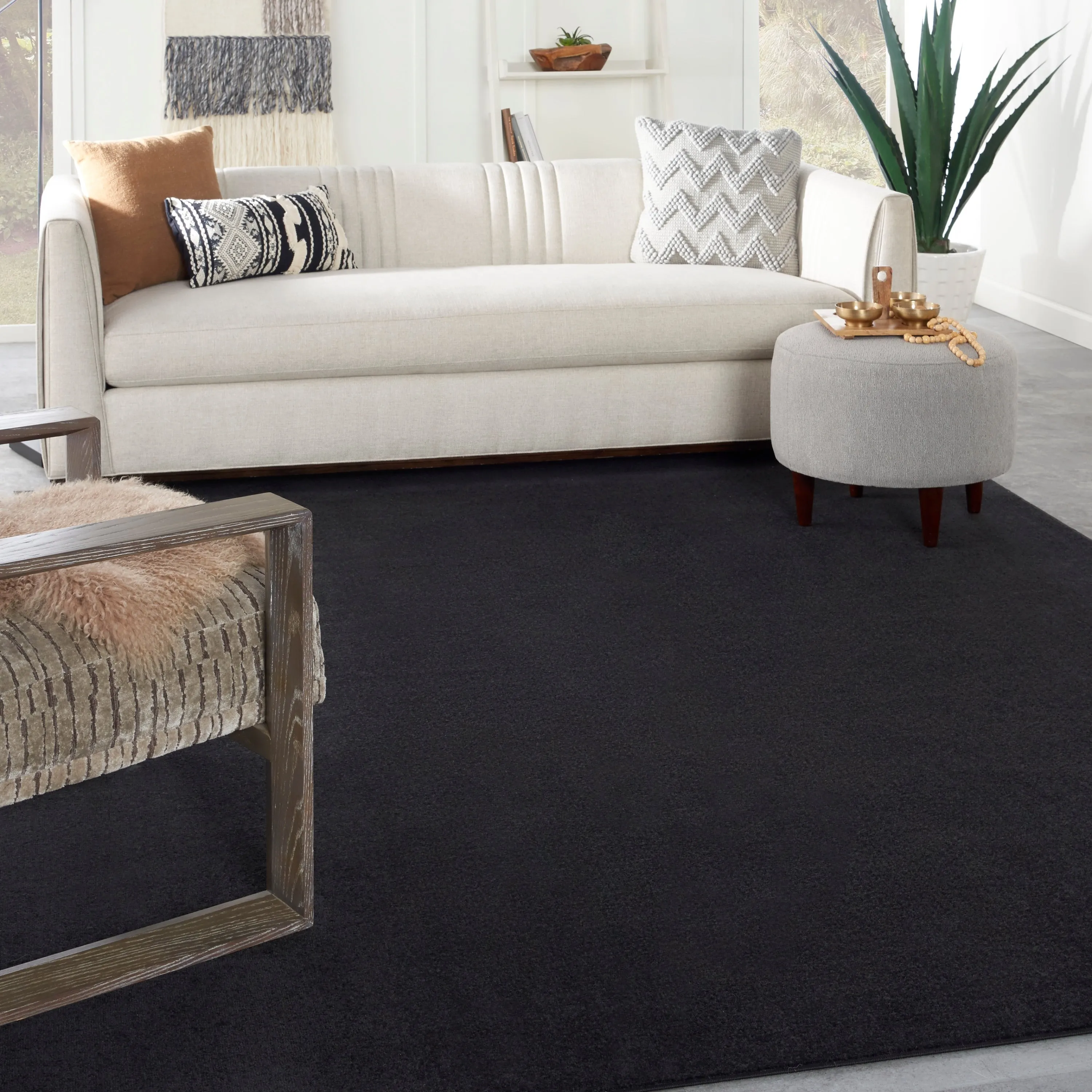 Nourison Essentials Solid Contemporary Indoor/Outdoor Area Rug