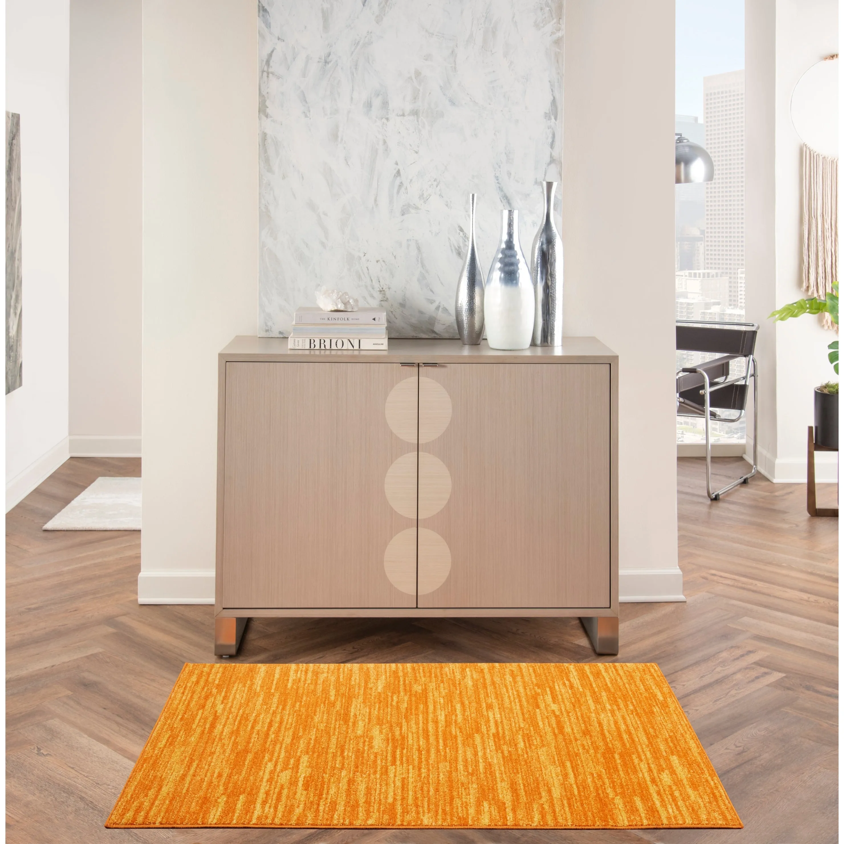 Nourison Essentials Solid Contemporary Indoor/Outdoor Area Rug